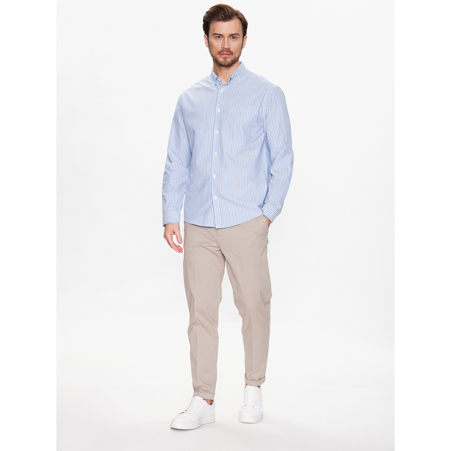 Redefined Rebel Košeľa Oxford PCV224065 Modrá Classic Fit - Pepit.sk