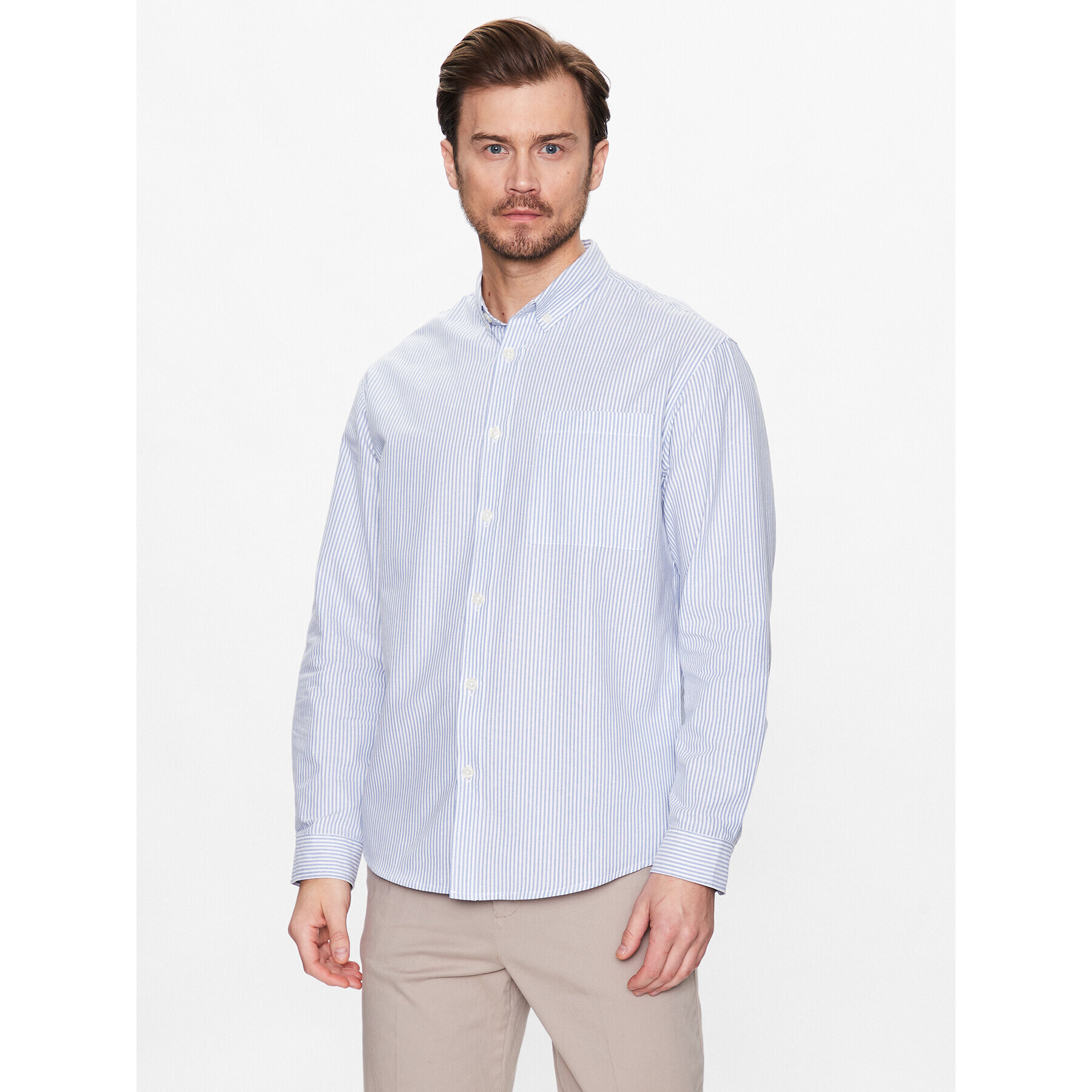 Redefined Rebel Košeľa Oxford PCV224065 Modrá Classic Fit - Pepit.sk