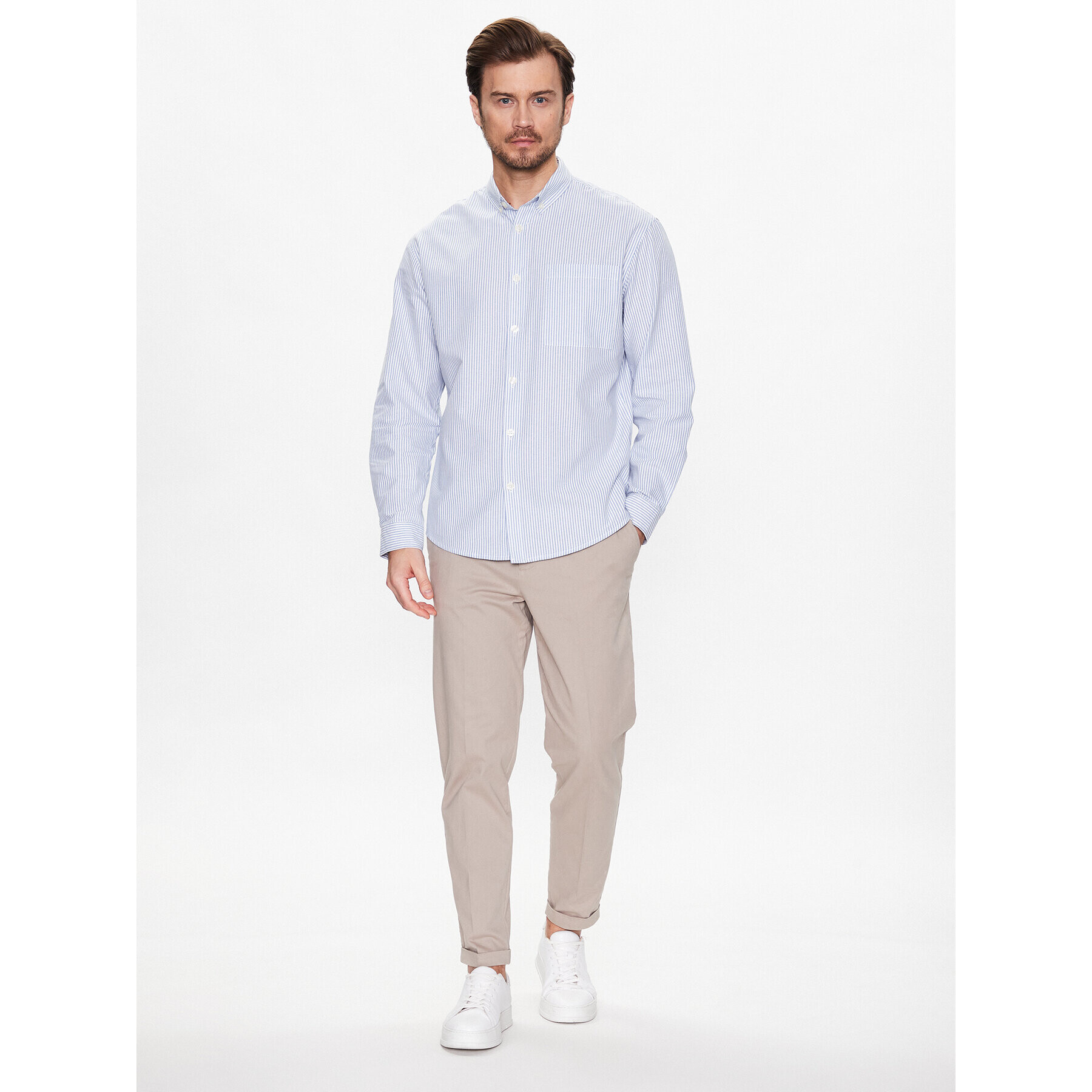 Redefined Rebel Košeľa Oxford PCV224065 Modrá Classic Fit - Pepit.sk