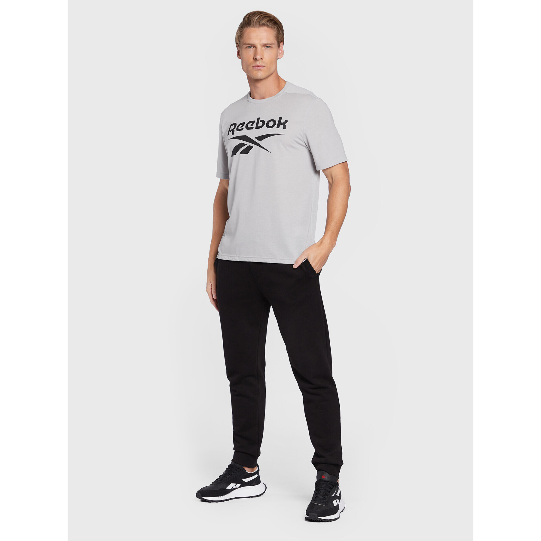 Reebok Funkčné tričko Workout Ready HL4289 Sivá Regular Fit - Pepit.sk