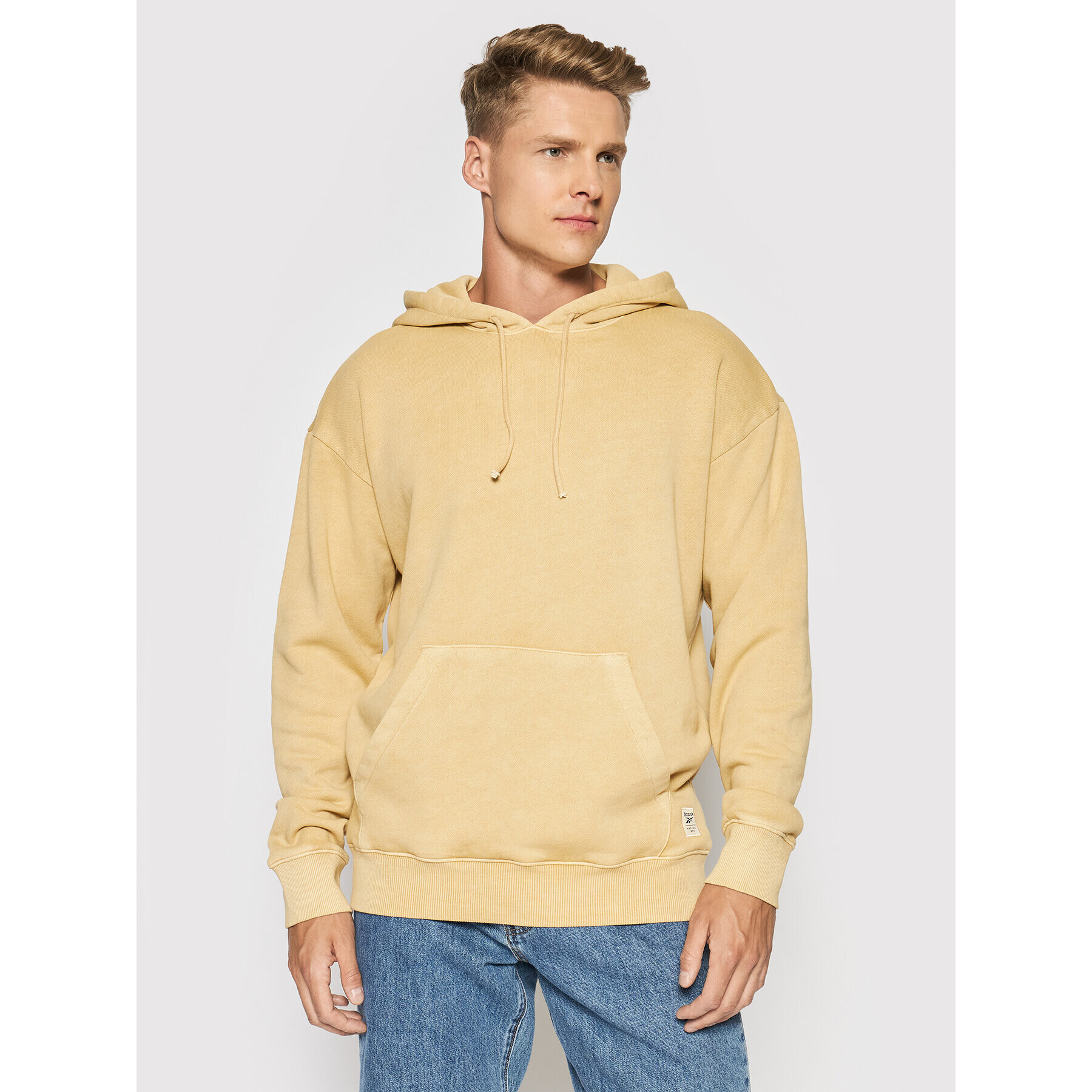 Reebok Mikina Cl Natual Dye Hoodie GV3471 Žltá Oversize - Pepit.sk