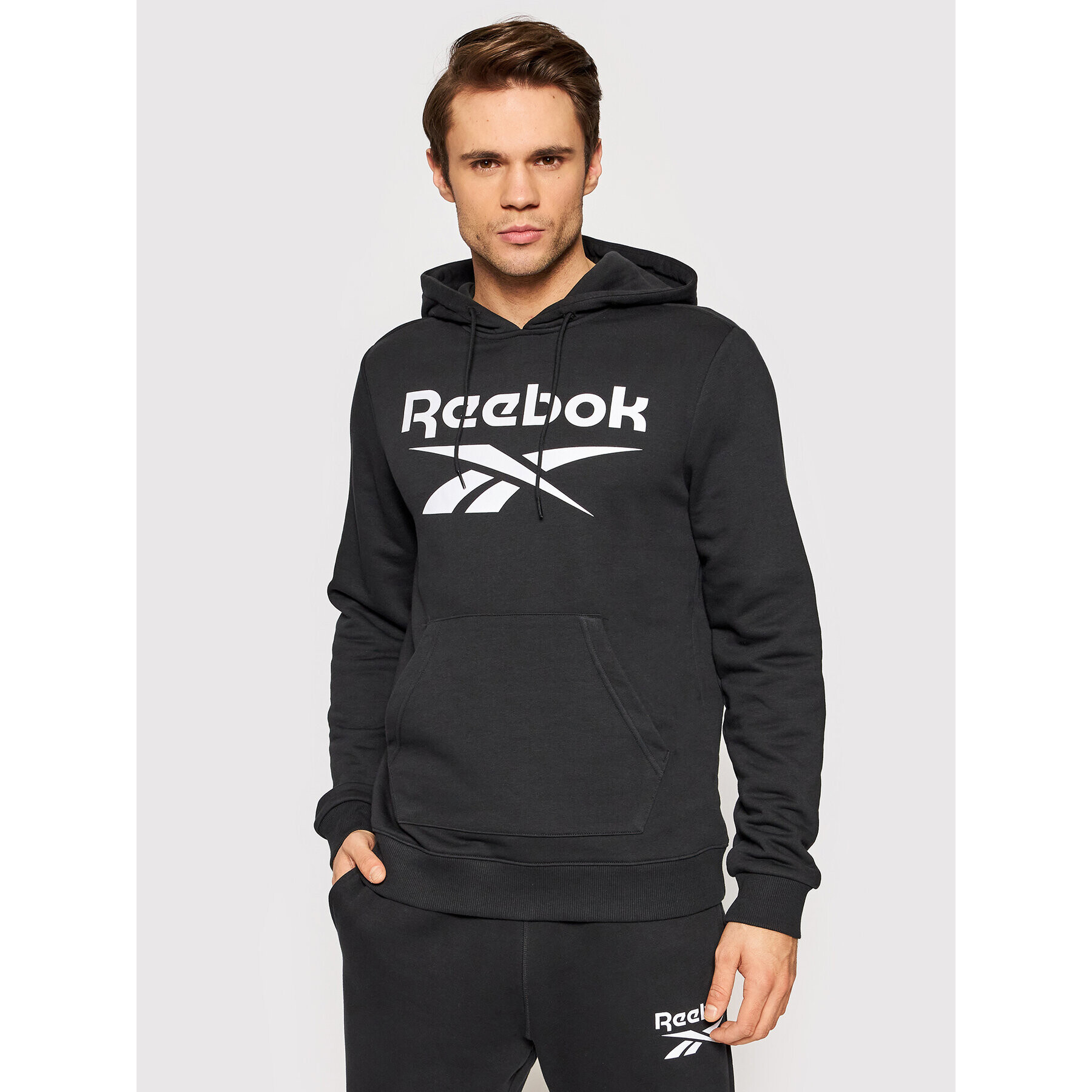 Reebok Mikina Identity Big Logo GL3168 Čierna Regular Fit - Pepit.sk