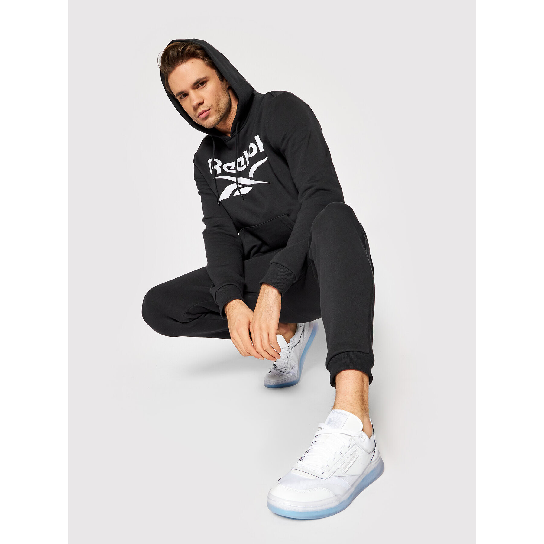 Reebok Mikina Identity Big Logo GL3168 Čierna Regular Fit - Pepit.sk