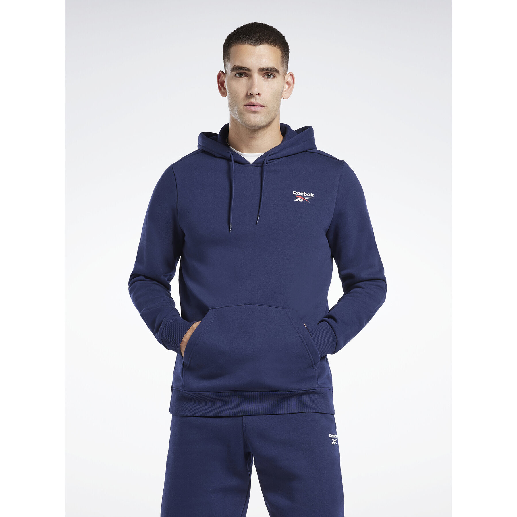 Reebok Mikina Identity Fleece Over-the-Head Hoodie IB2994 Modrá - Pepit.sk