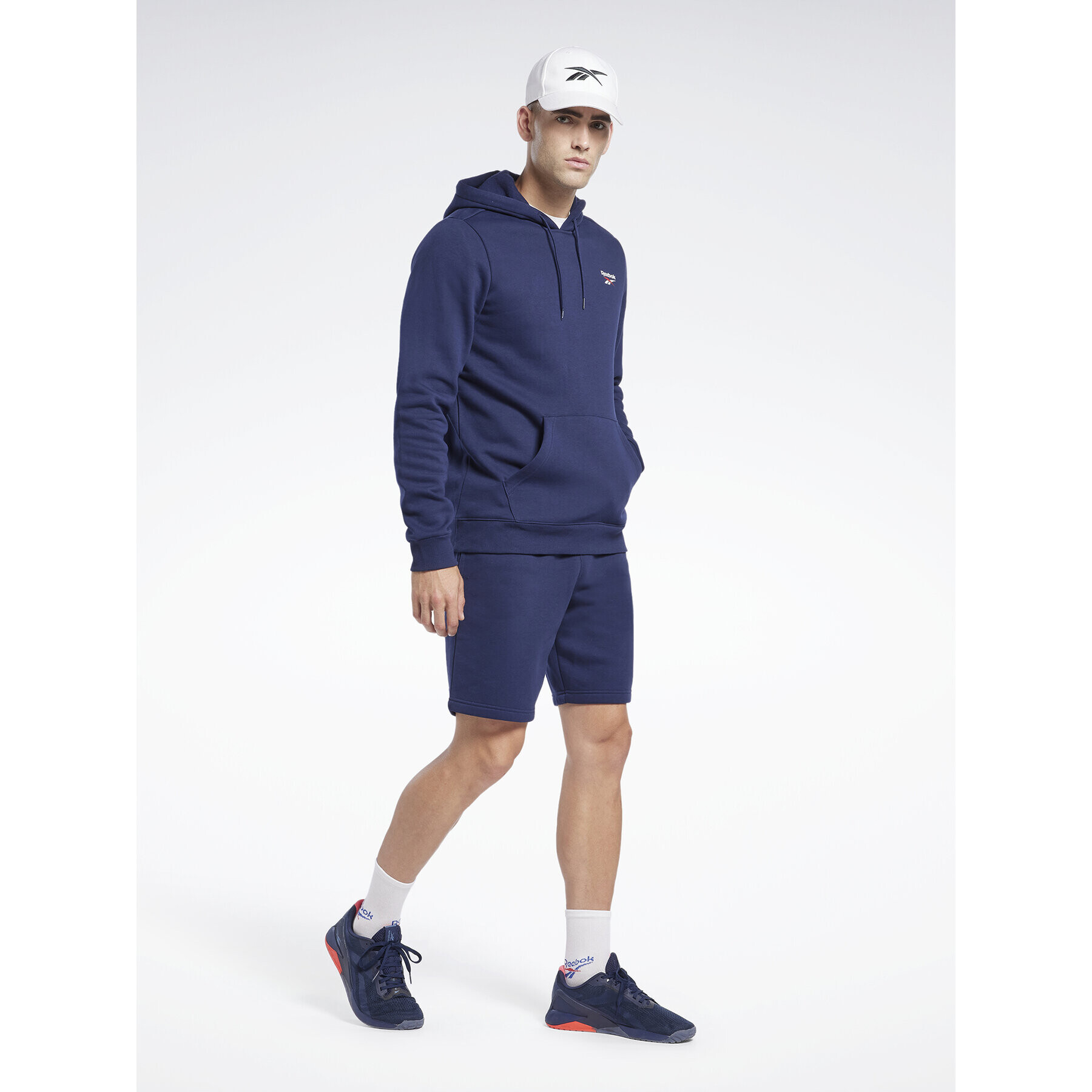 Reebok Mikina Identity Fleece Over-the-Head Hoodie IB2994 Modrá - Pepit.sk