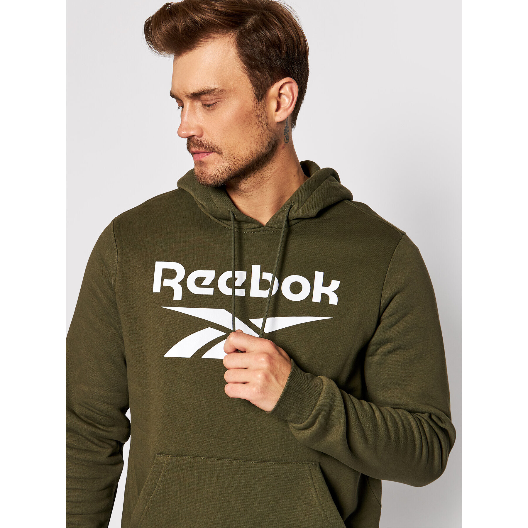 Reebok Mikina Identity H60068 Zelená Regular Fit - Pepit.sk