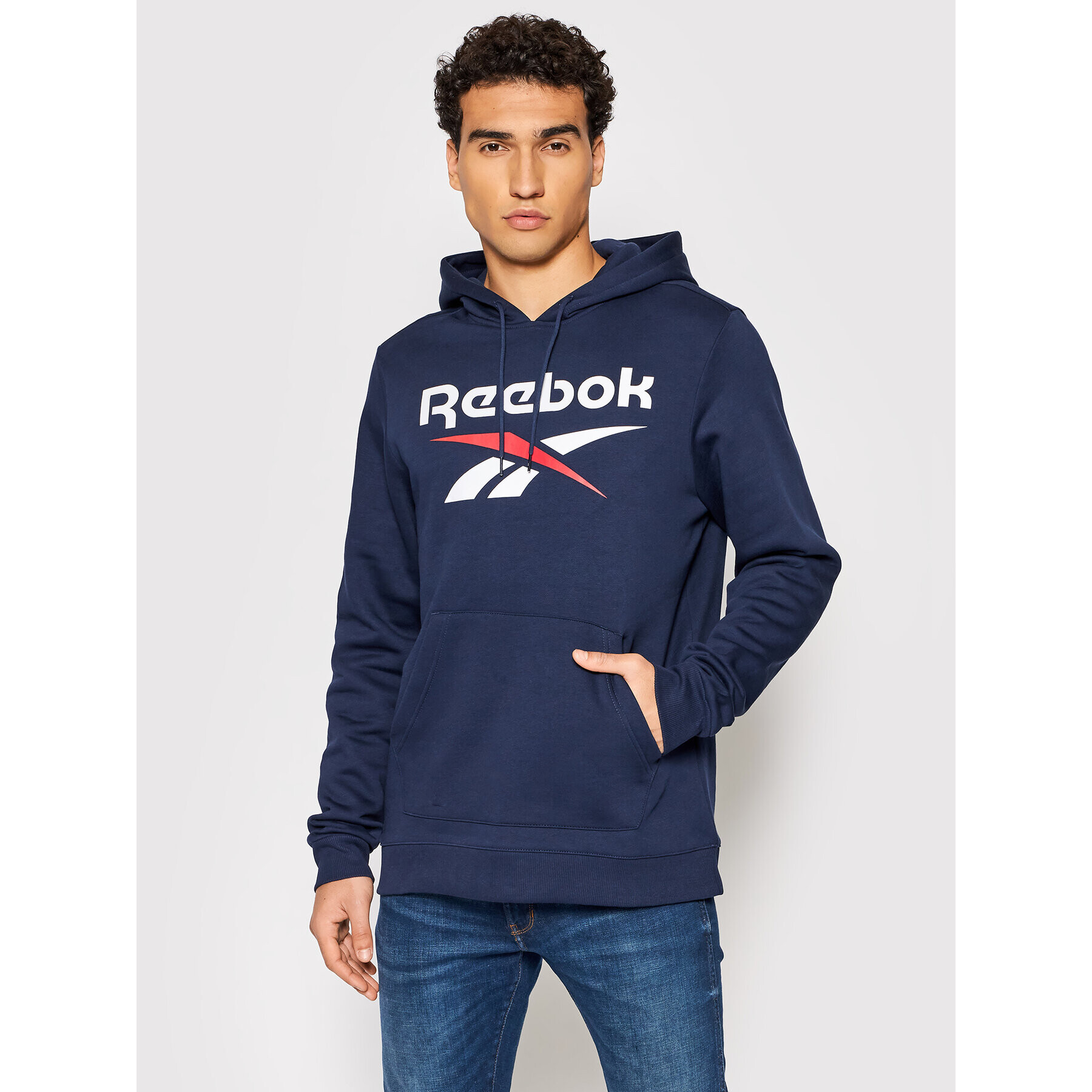 Reebok Mikina Identity HF9648 Tmavomodrá Regular Fit - Pepit.sk