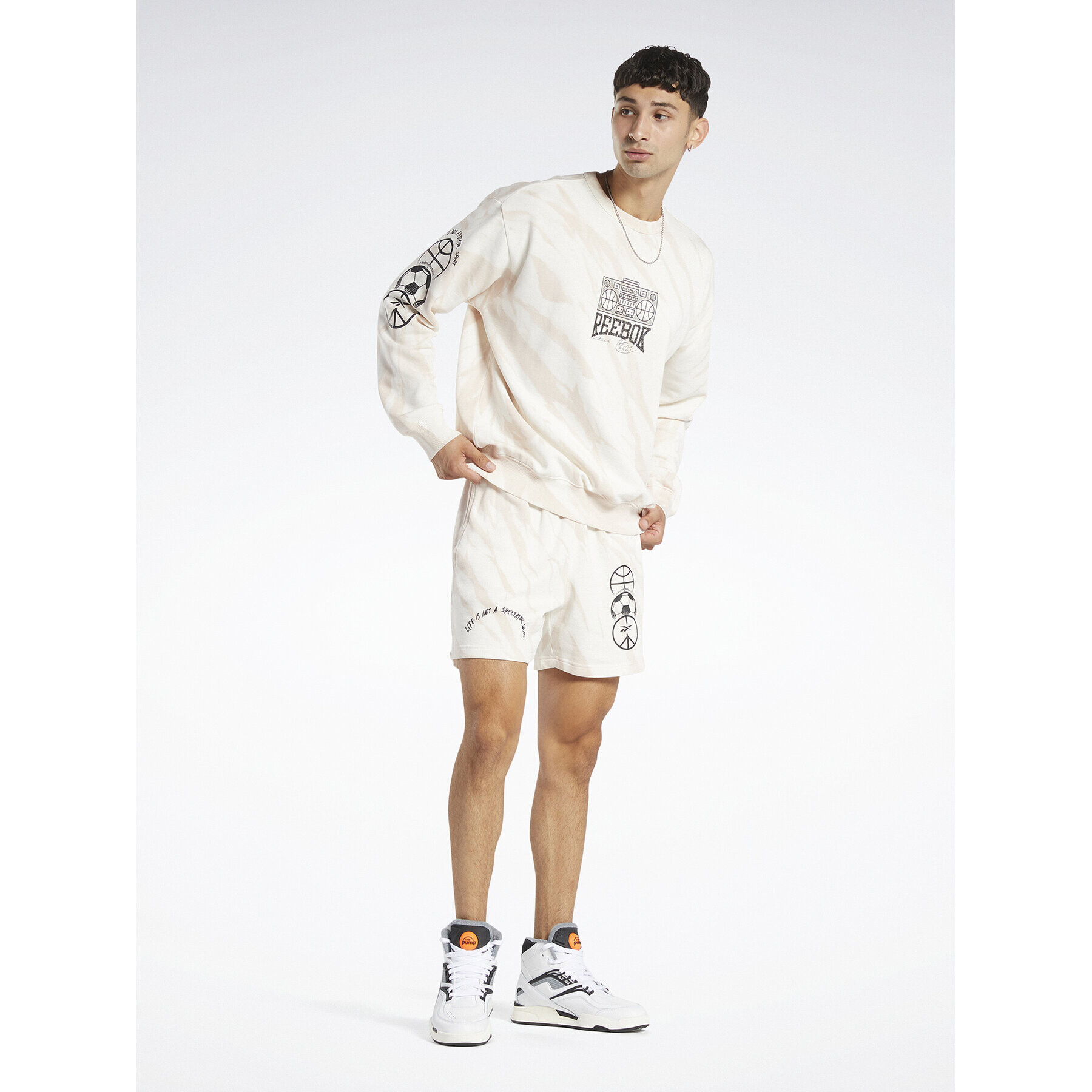 Reebok Športové kraťasy Classics Block Party Shorts HT8180 Biela - Pepit.sk