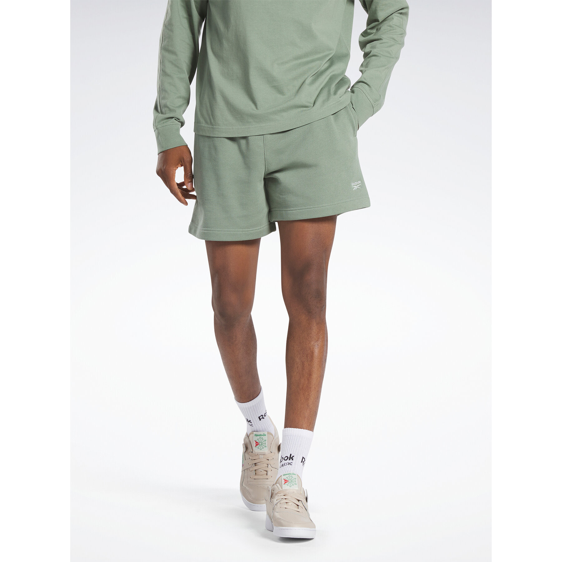 Reebok Športové kraťasy Classics Wardrobe Essentials Shorts H66172 Zelená - Pepit.sk