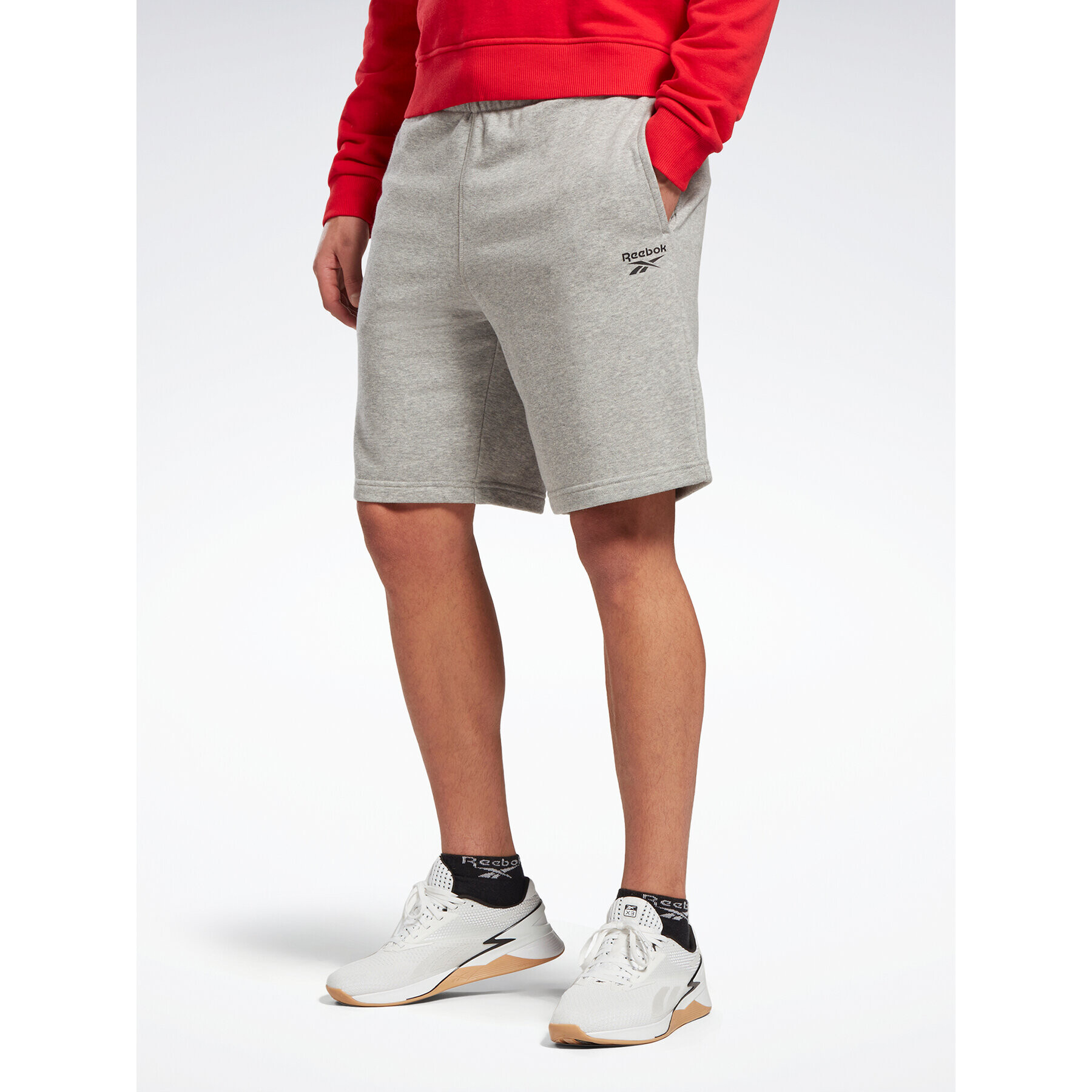 Reebok Športové kraťasy Identity French Terry Shorts HZ8784 Sivá Regular Fit - Pepit.sk