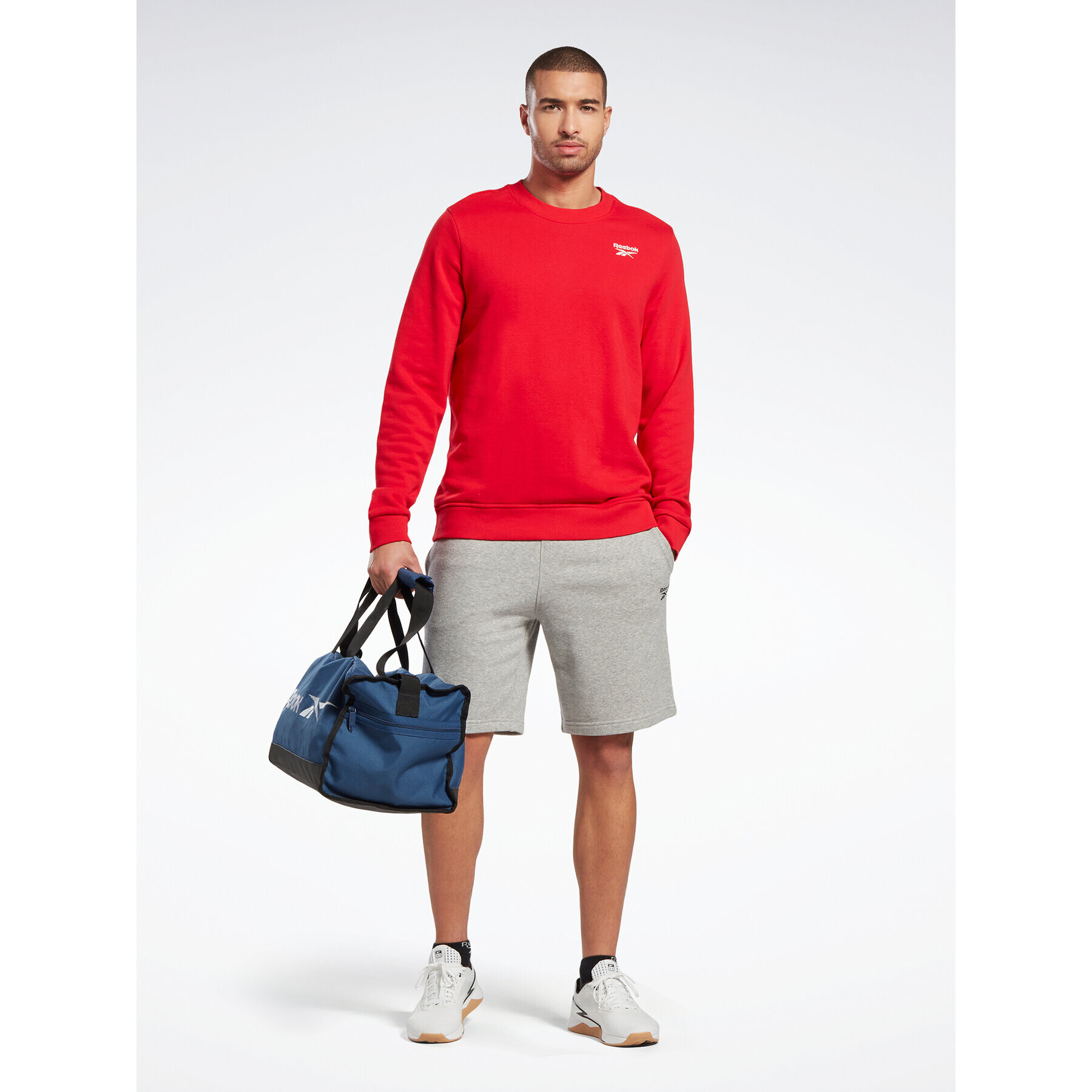 Reebok Športové kraťasy Identity French Terry Shorts HZ8784 Sivá Regular Fit - Pepit.sk