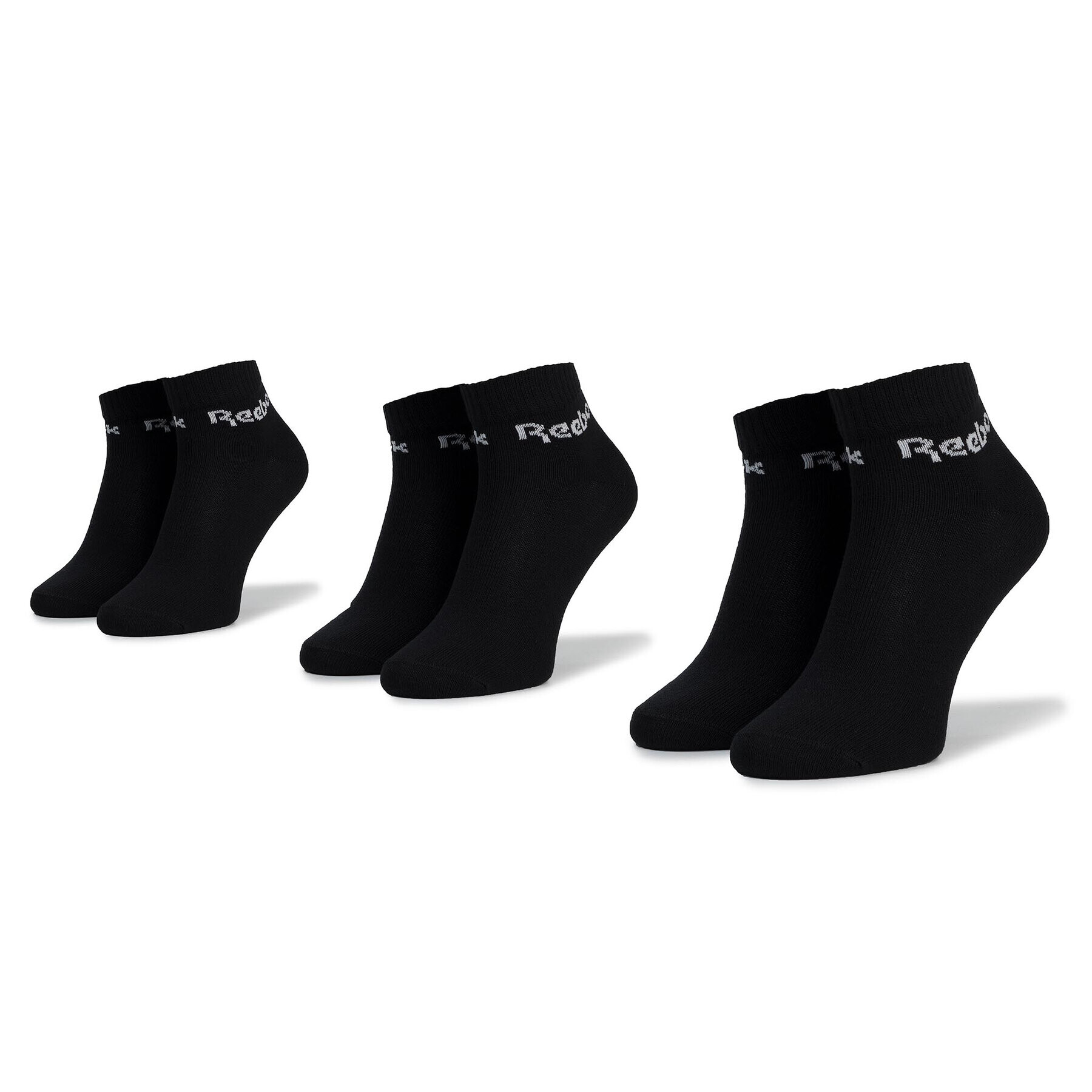 Reebok Súprava 3 párov kotníkových ponožiek unisex Act Core Ankle Sock 3p FL5226 Čierna - Pepit.sk