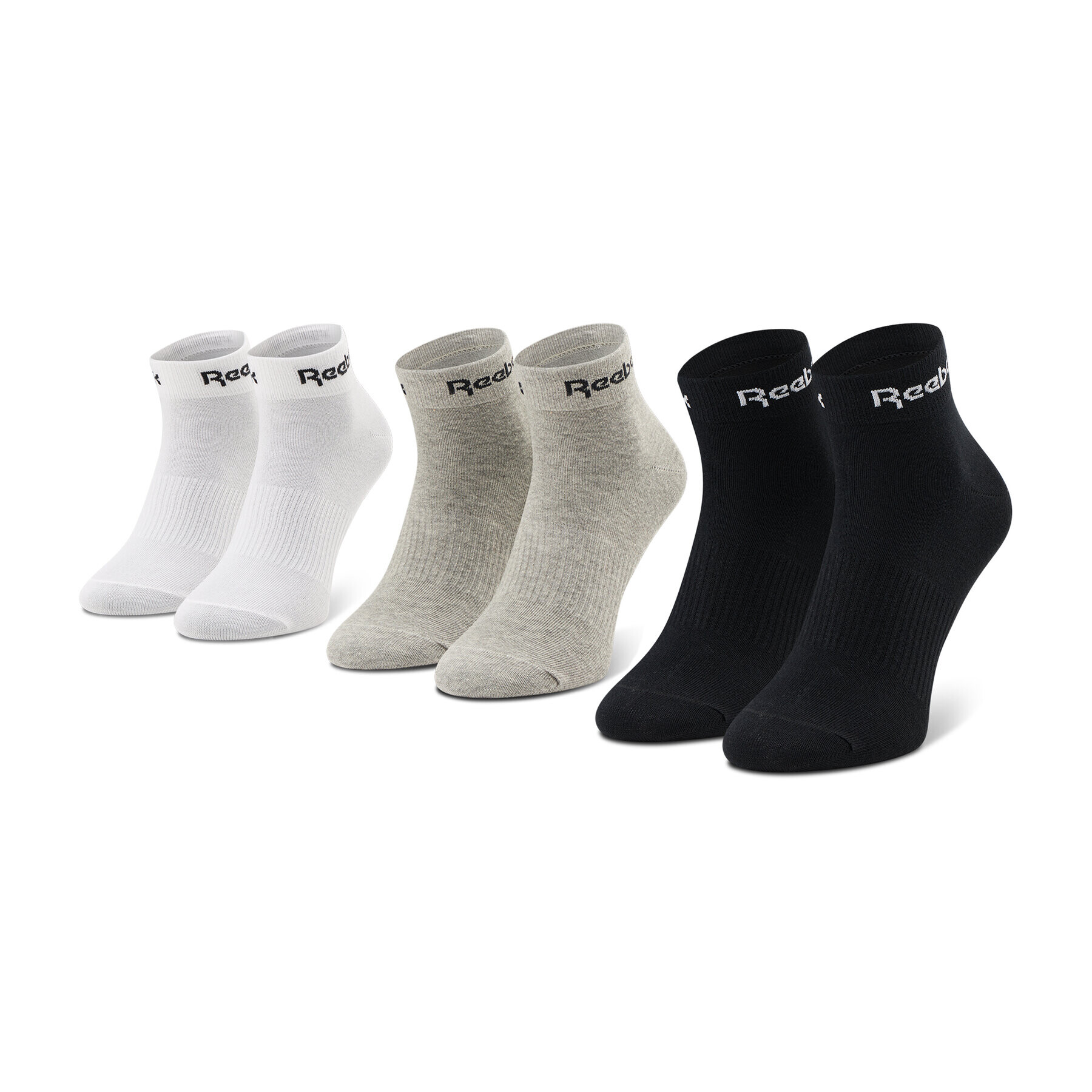 Reebok Súprava 3 párov kotníkových ponožiek unisex Act Core Ankle Sock 3P GH8168 Biela - Pepit.sk