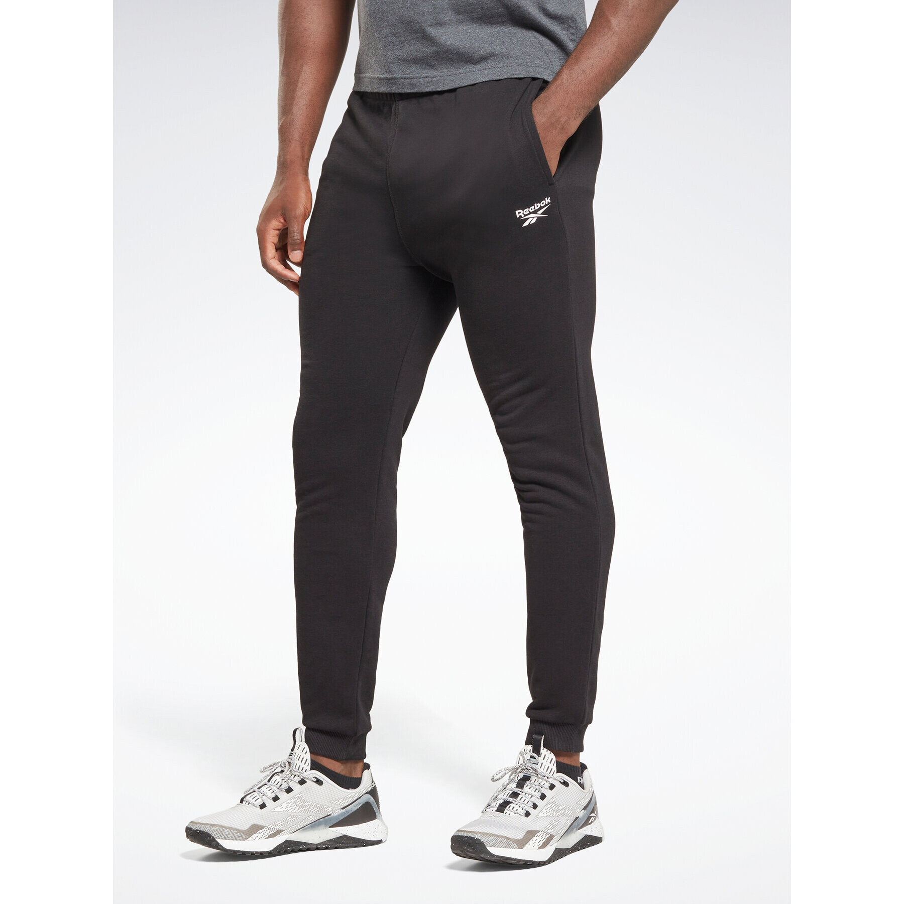 Reebok Teplákové nohavice Identity French Terry Joggers HS7376 Čierna Regular Fit - Pepit.sk