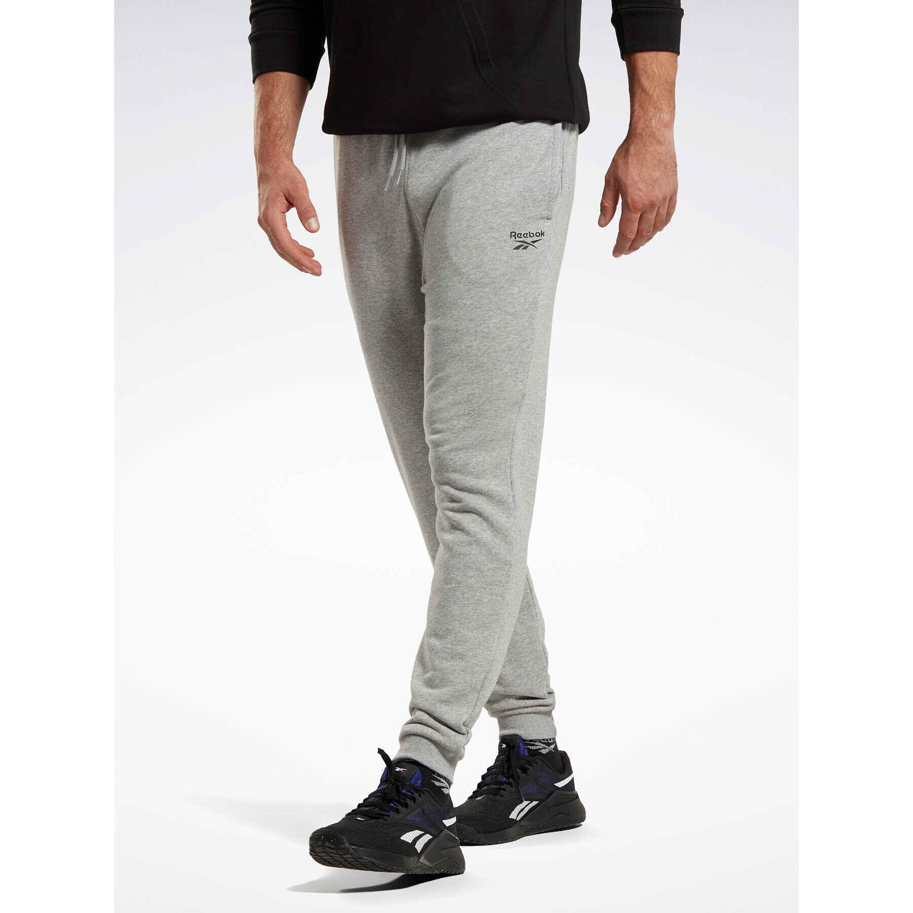 Reebok Teplákové nohavice Identity French Terry Joggers HZ8785 Sivá Regular Fit - Pepit.sk