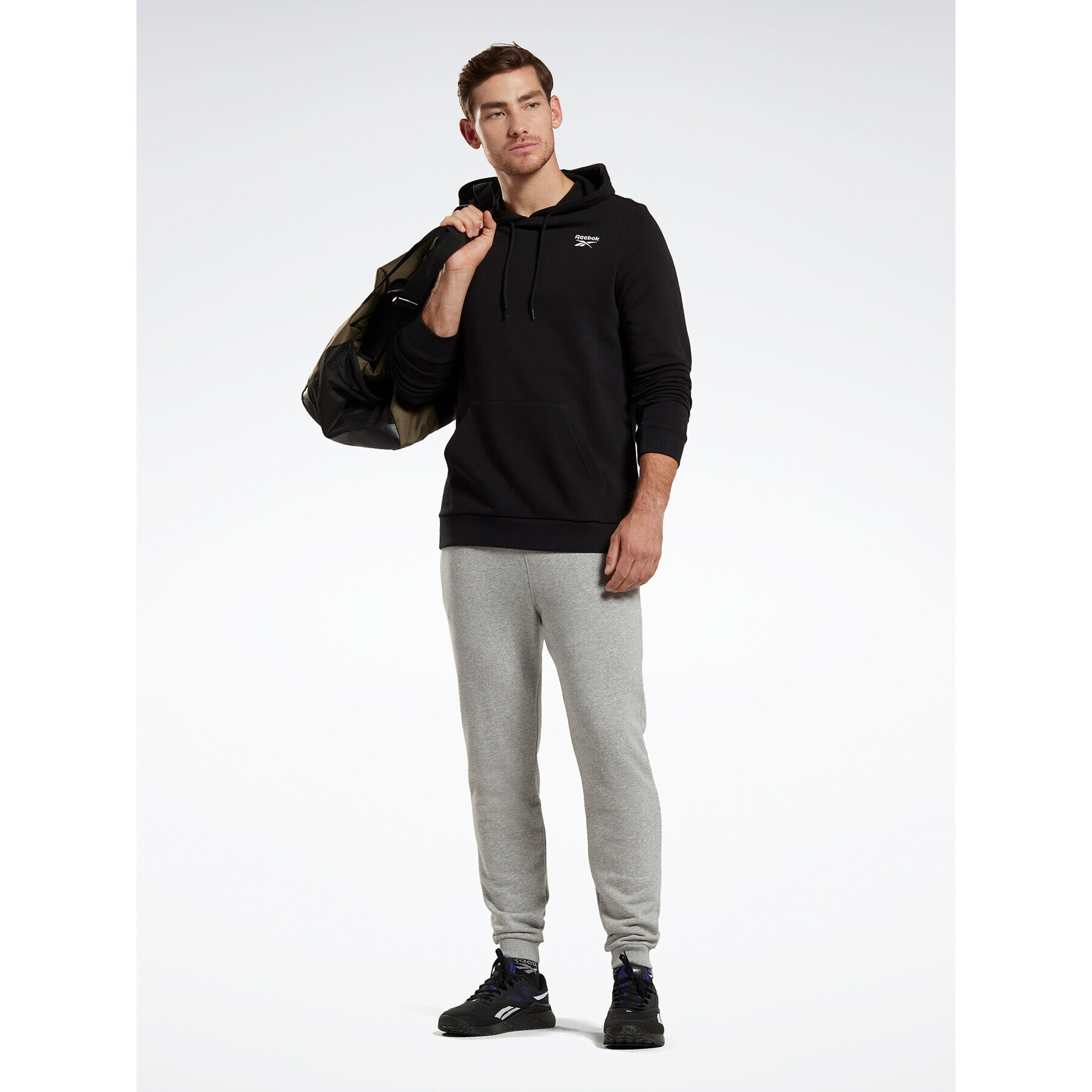 Reebok Teplákové nohavice Identity French Terry Joggers HZ8785 Sivá Regular Fit - Pepit.sk