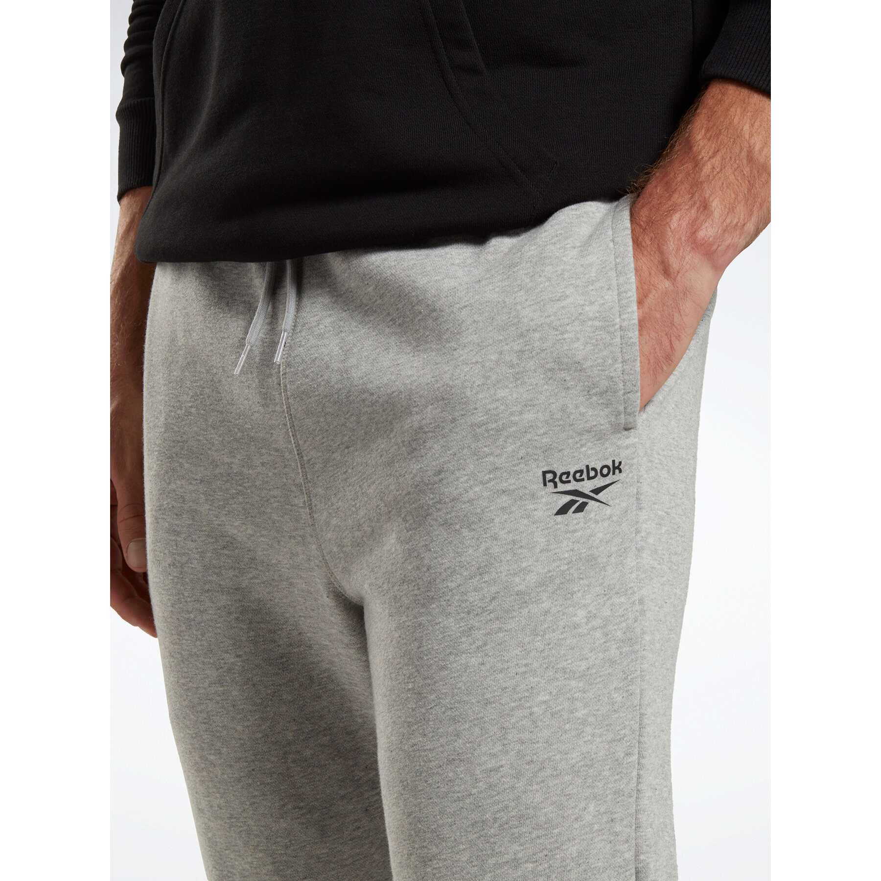 Reebok Teplákové nohavice Identity French Terry Joggers HZ8785 Sivá Regular Fit - Pepit.sk