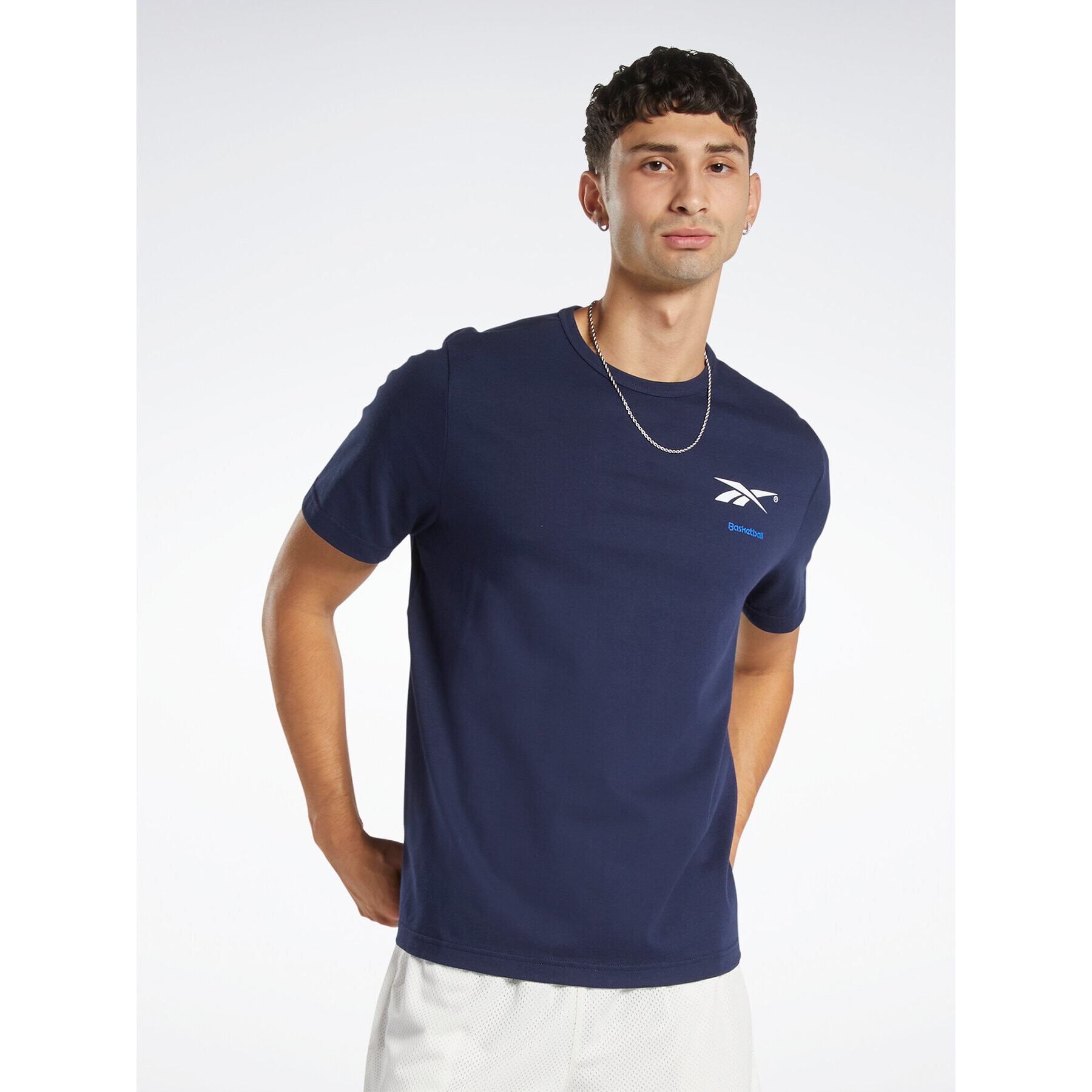 Reebok Tričko Basketball Court Top T-Shirt HM6239 Modrá Relaxed Fit - Pepit.sk