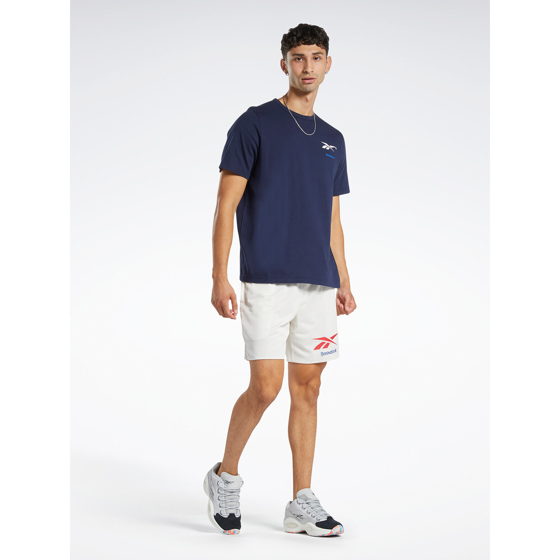 Reebok Tričko Basketball Court Top T-Shirt HM6239 Modrá Relaxed Fit - Pepit.sk