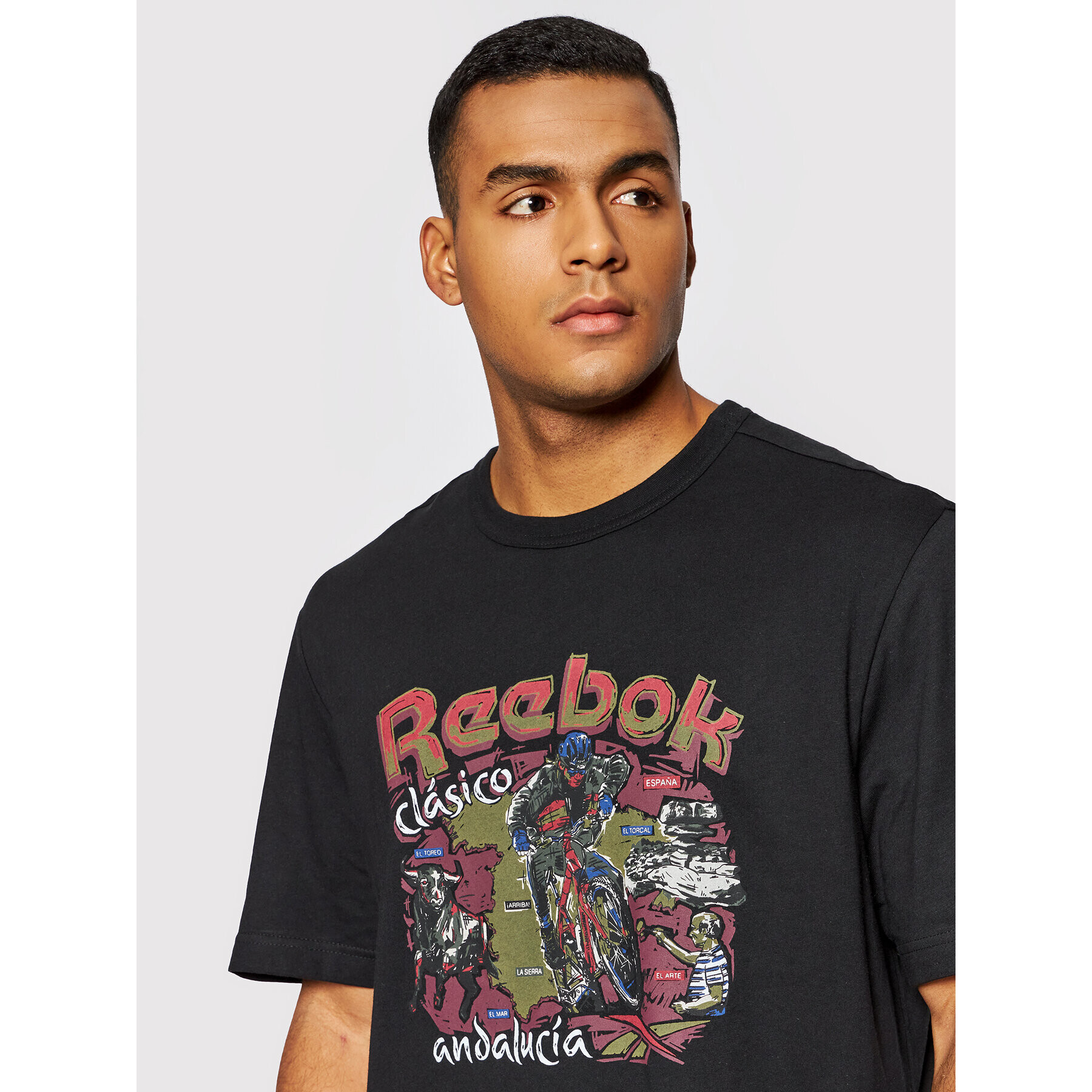 Reebok Tričko Destination HB1194 Čierna Oversize - Pepit.sk