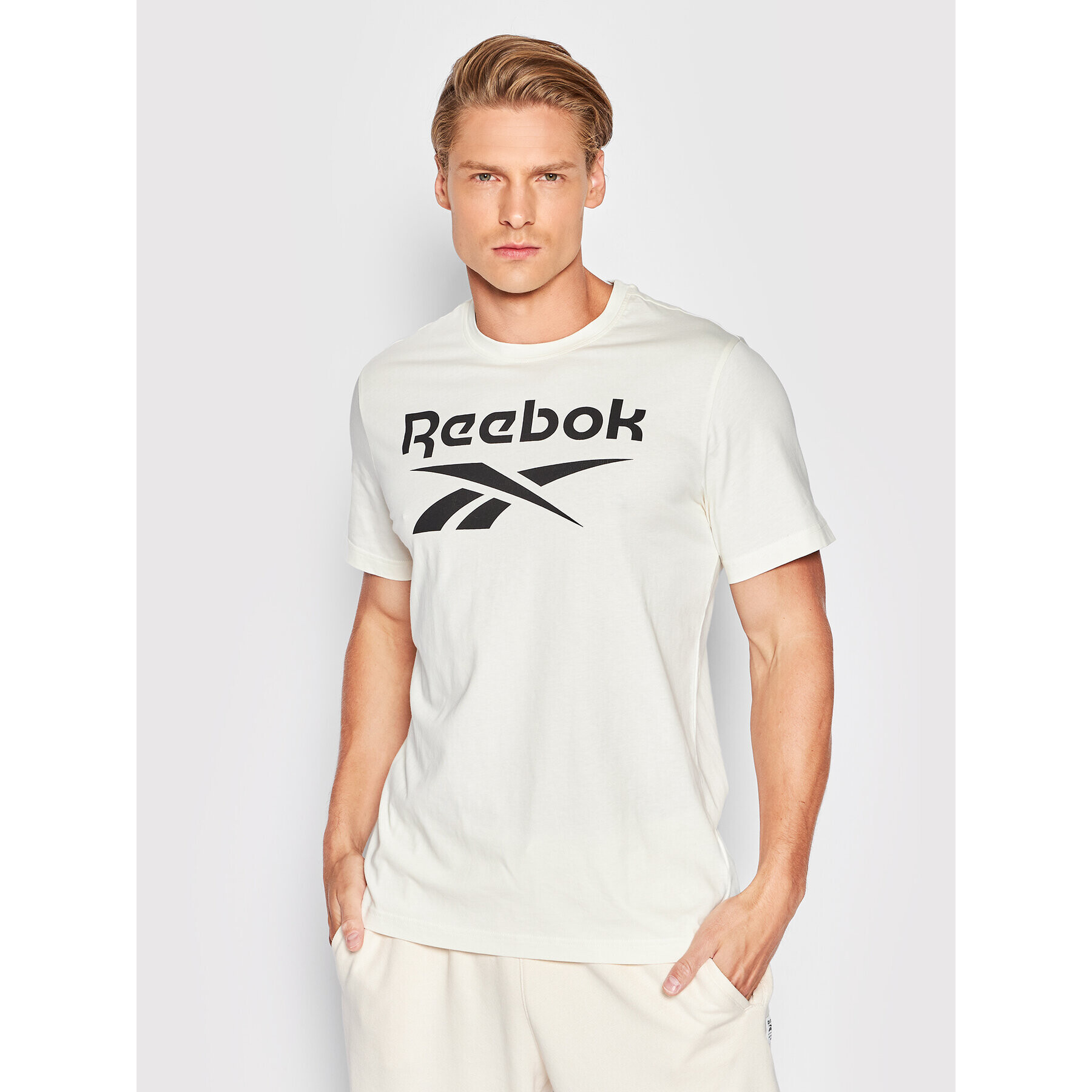 Reebok Tričko Identity HI0658 Béžová Slim Fit - Pepit.sk