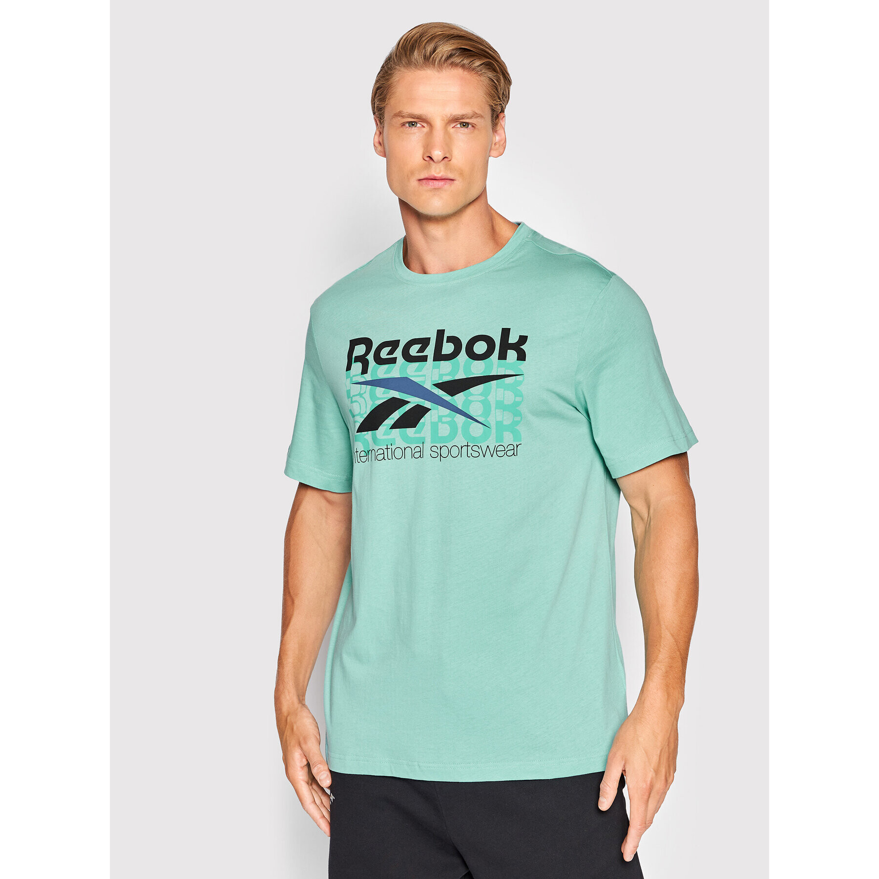 Reebok Tričko International Sportswear HH7381 Modrá Regular Fit - Pepit.sk