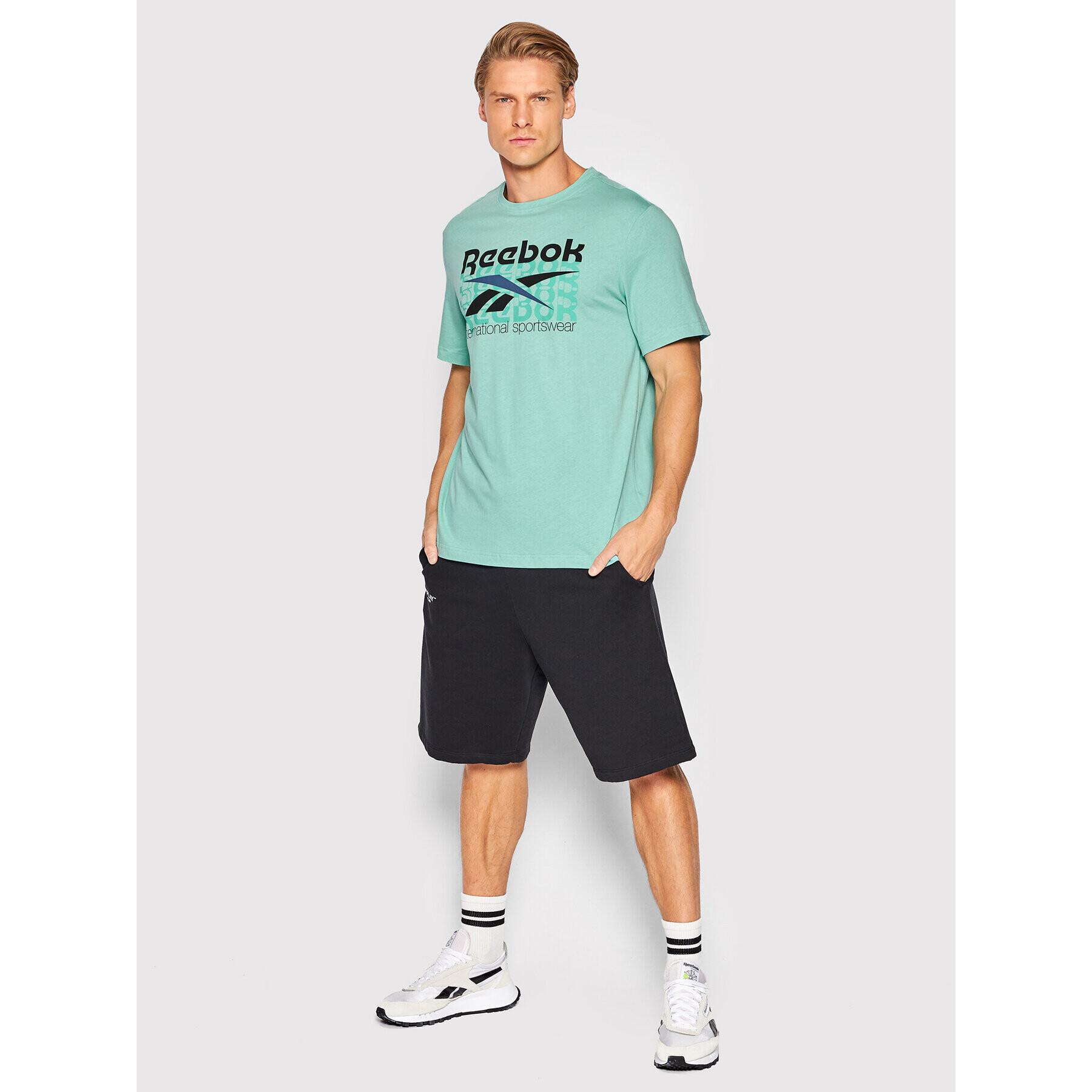 Reebok Tričko International Sportswear HH7381 Modrá Regular Fit - Pepit.sk