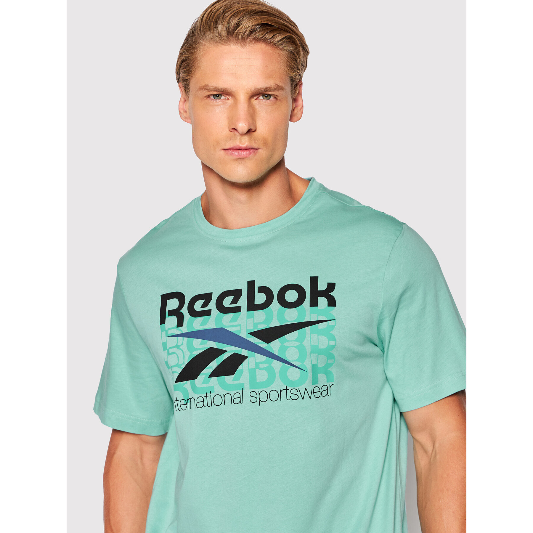 Reebok Tričko International Sportswear HH7381 Modrá Regular Fit - Pepit.sk