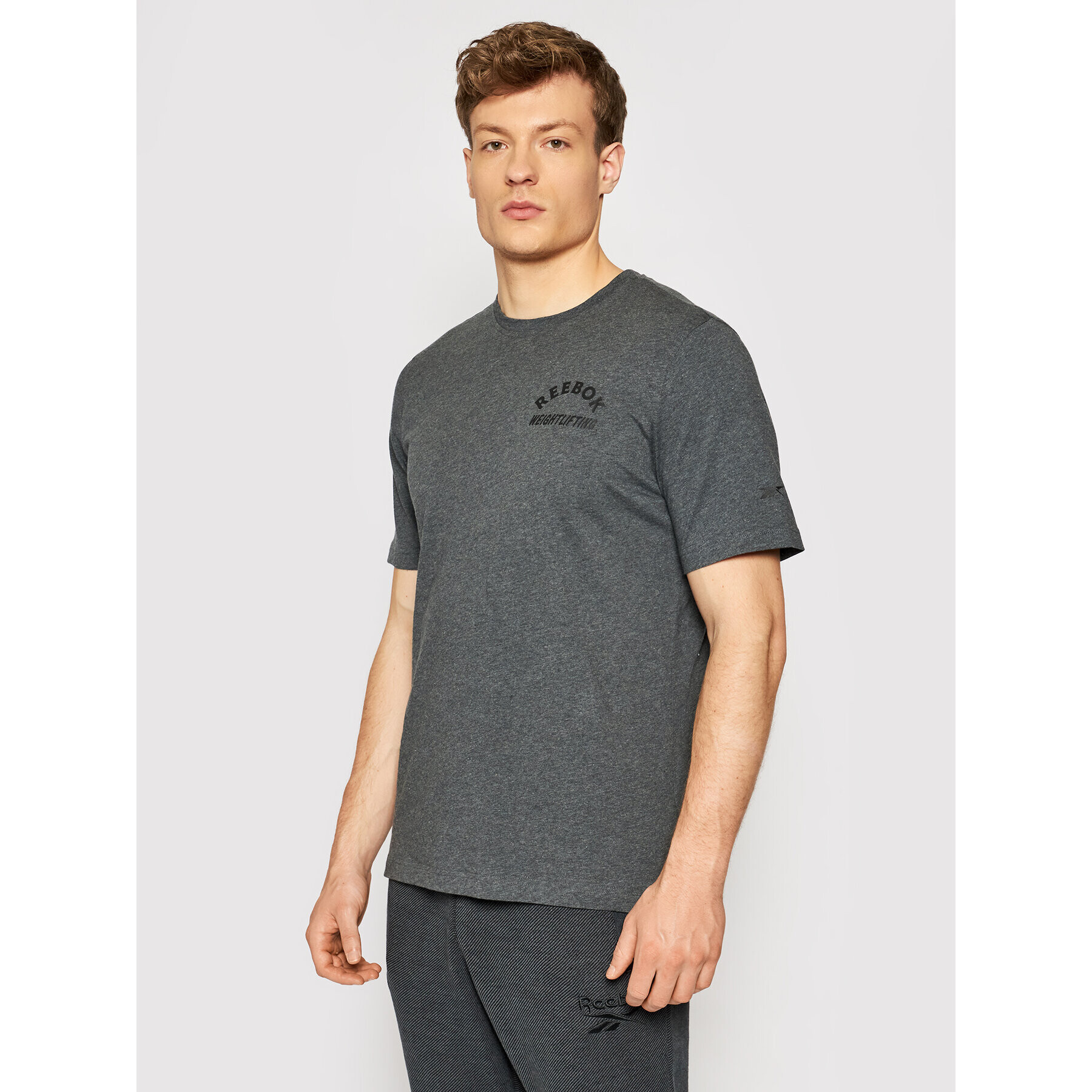 Reebok Tričko Weightlifting Tee GL2817 Sivá Slim Fit - Pepit.sk