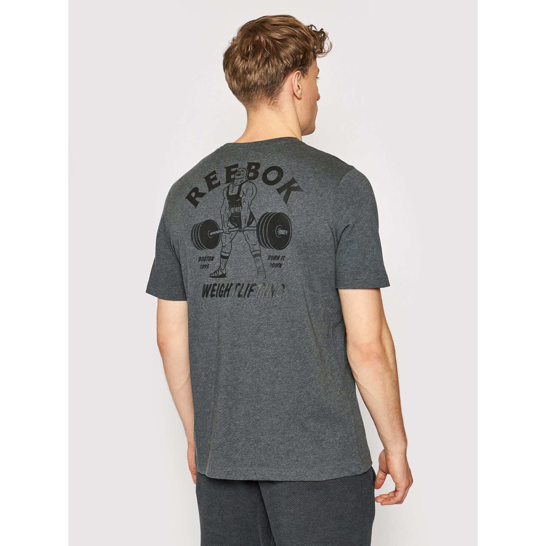 Reebok Tričko Weightlifting Tee GL2817 Sivá Slim Fit - Pepit.sk