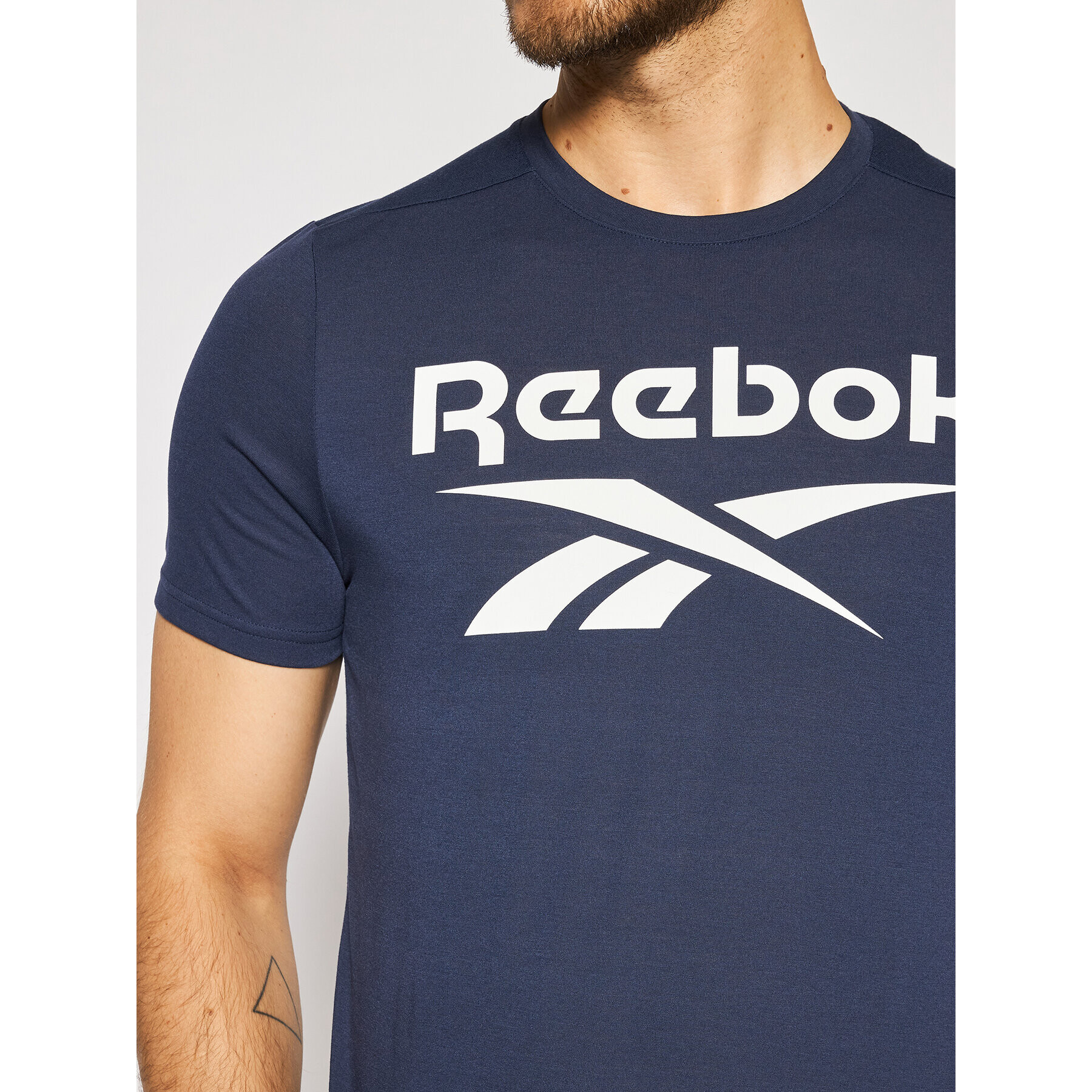 Reebok Tričko Workout Ready Supremium Graphic FU3256 Tmavomodrá Regular Fit - Pepit.sk