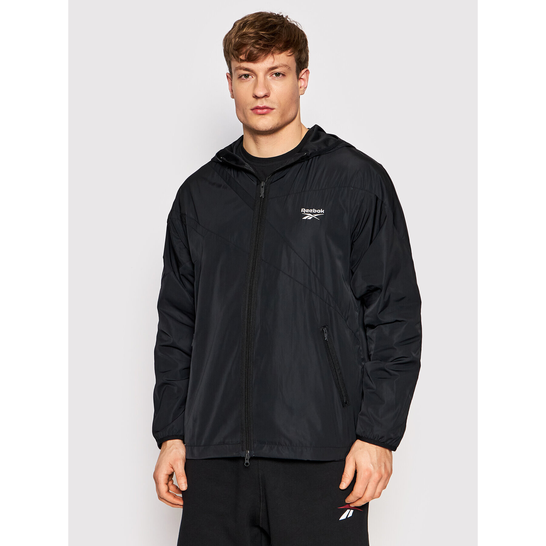 Reebok Vetrovka Windbreaker GV3486 Čierna Regular Fit - Pepit.sk