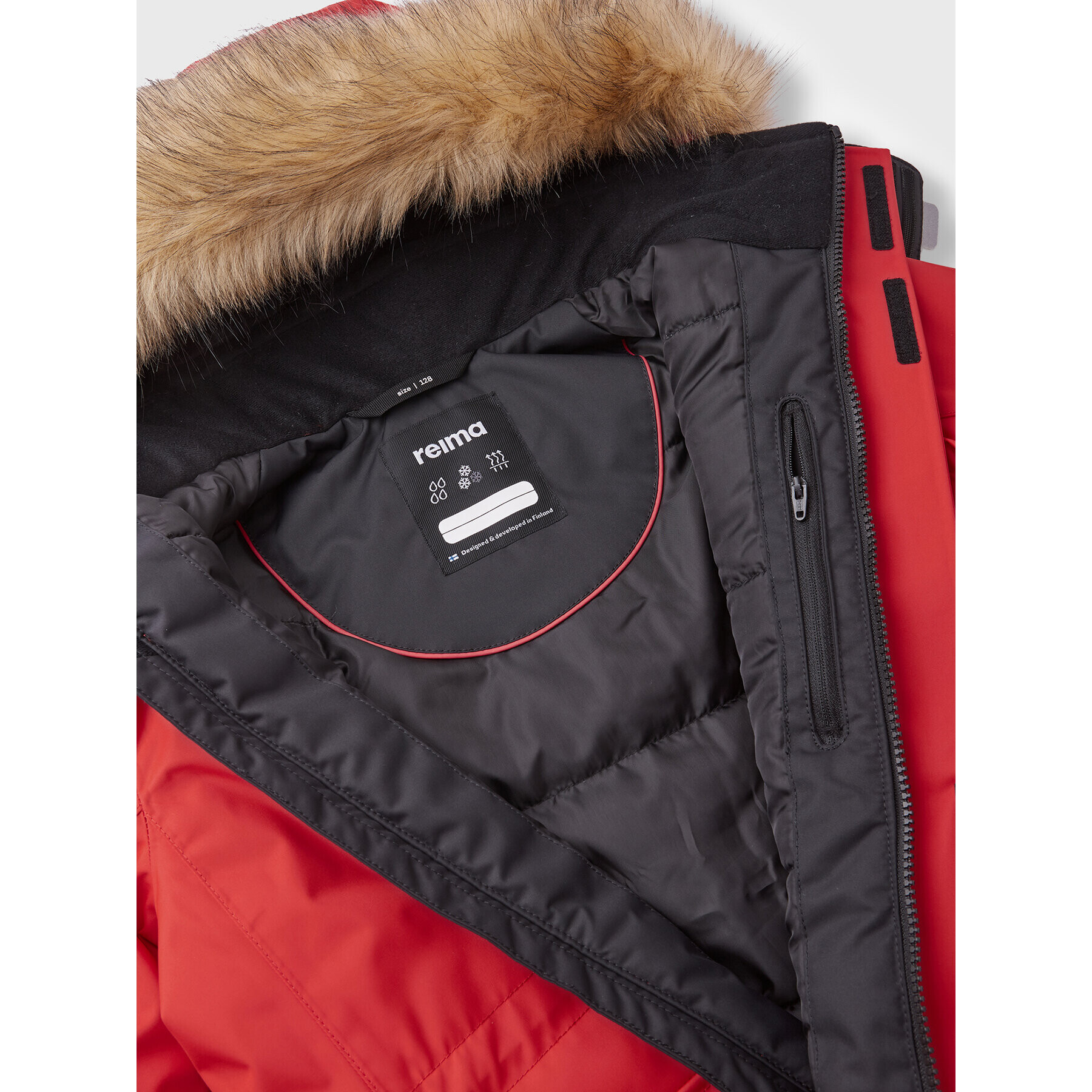 Reima Parka Naapuri 5100105A Červená Regular Fit - Pepit.sk