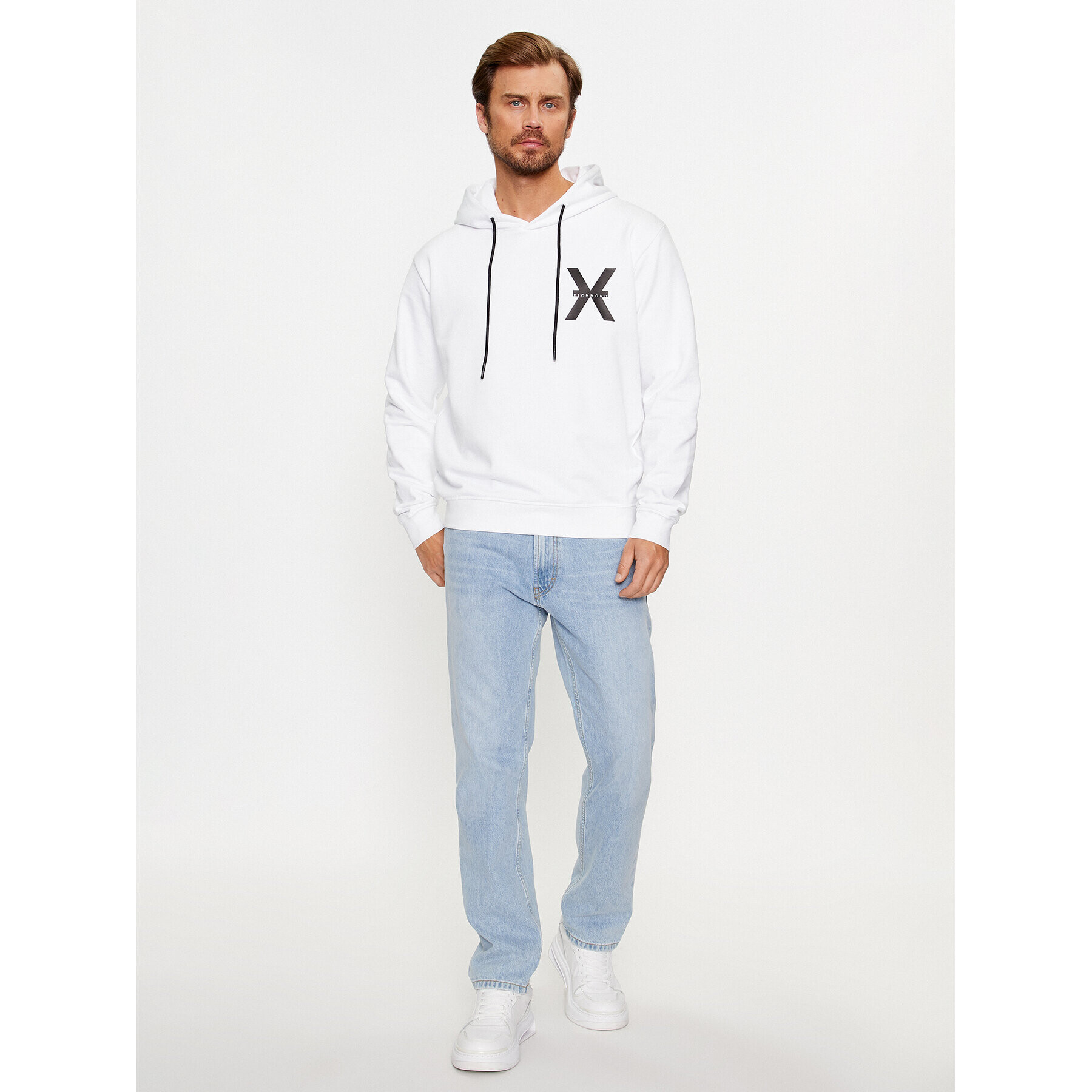 Richmond X Mikina UMA23176FE Biela Relaxed Fit - Pepit.sk