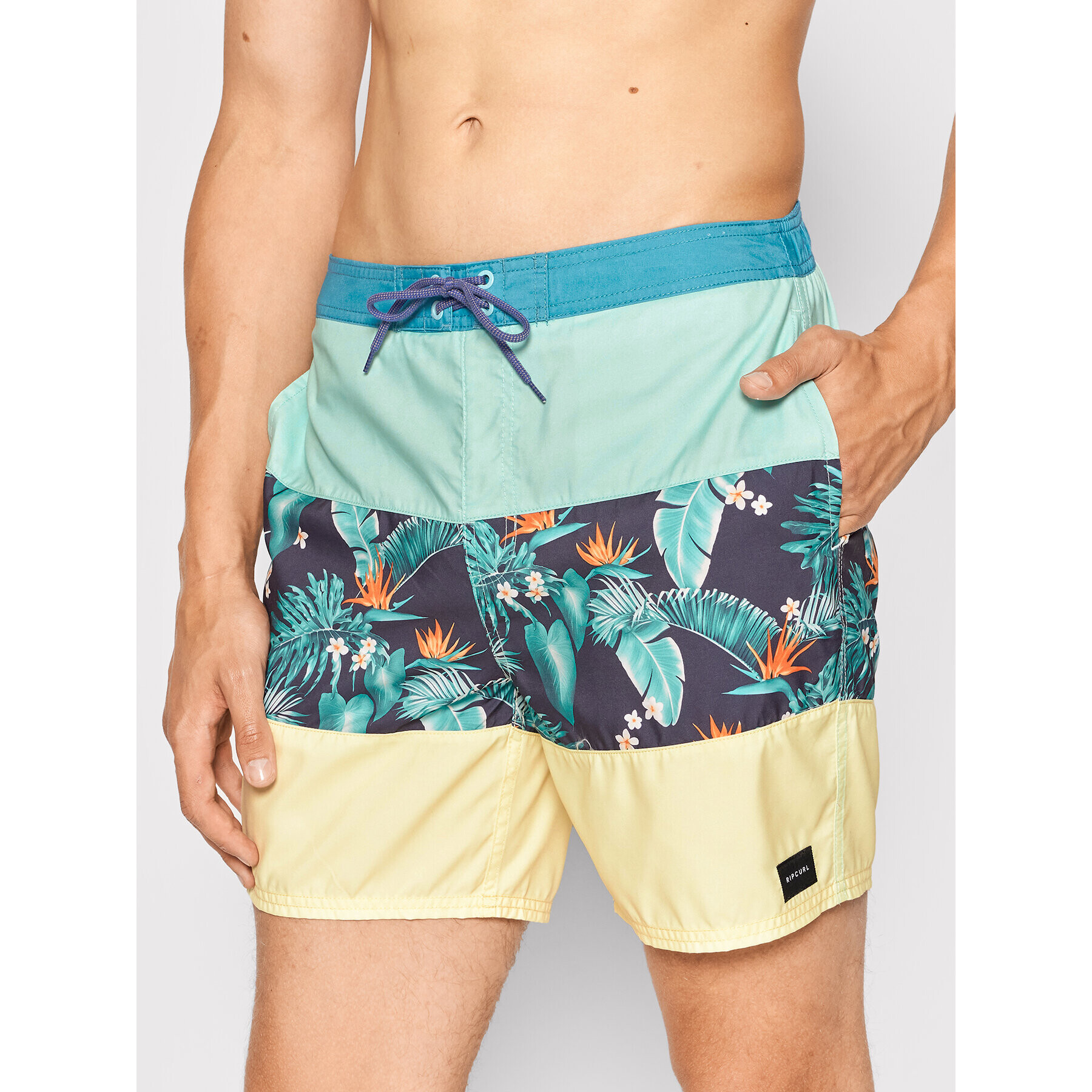 Rip Curl Plavecké šortky Blocking CBOVJ4 Zelená Regular Fit - Pepit.sk