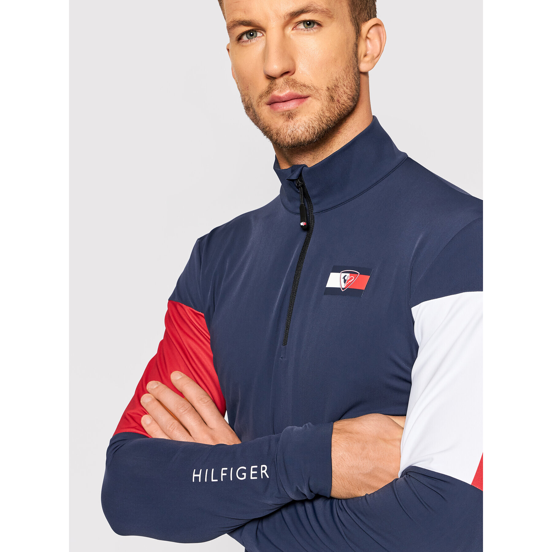 Rossignol Mikina TOMMY HILFIGER Global RLJML11 Tmavomodrá Regular Fit - Pepit.sk