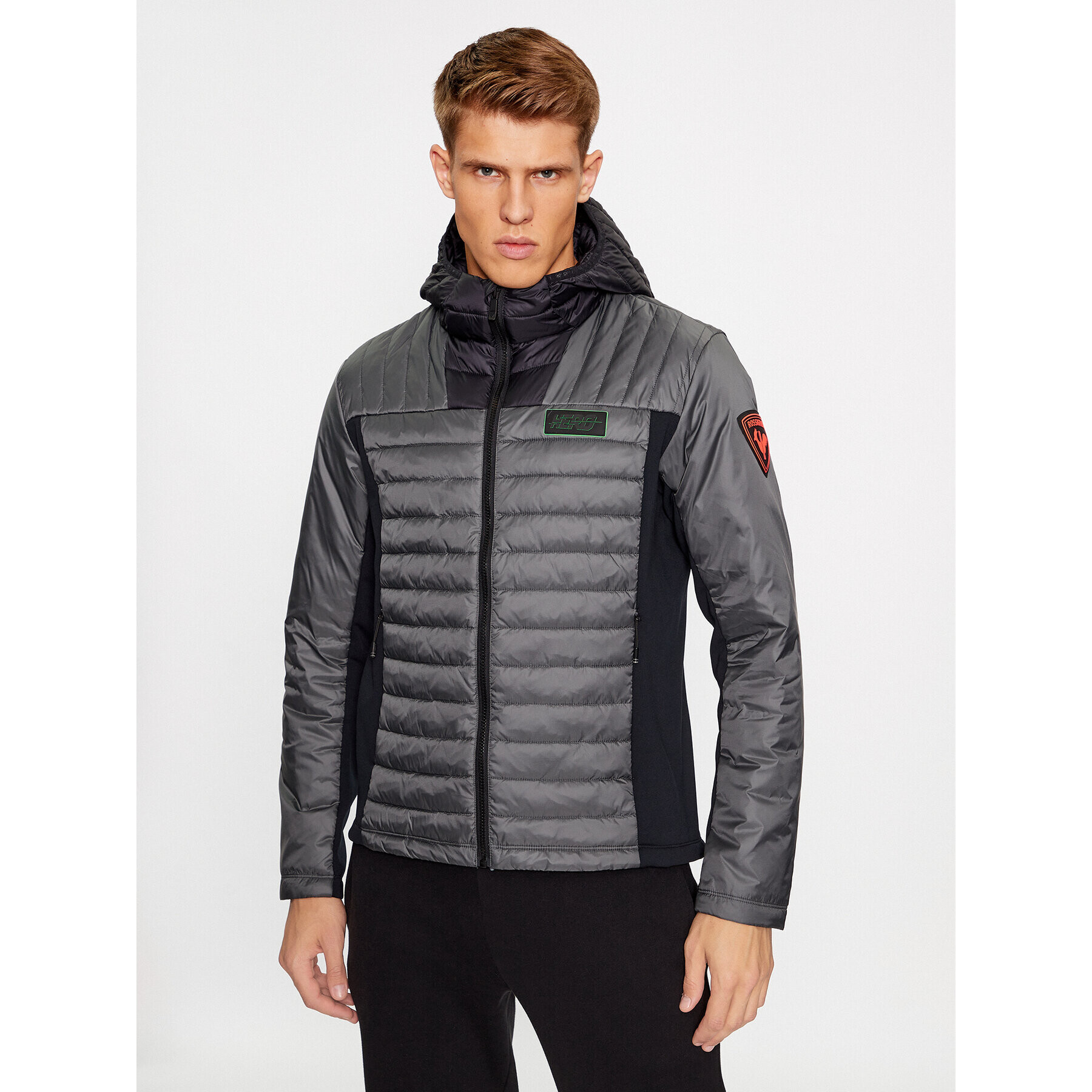 Rossignol Vatovaná bunda Hero Hybrid Light Jkt RLMMJ32 Sivá Regular Fit - Pepit.sk