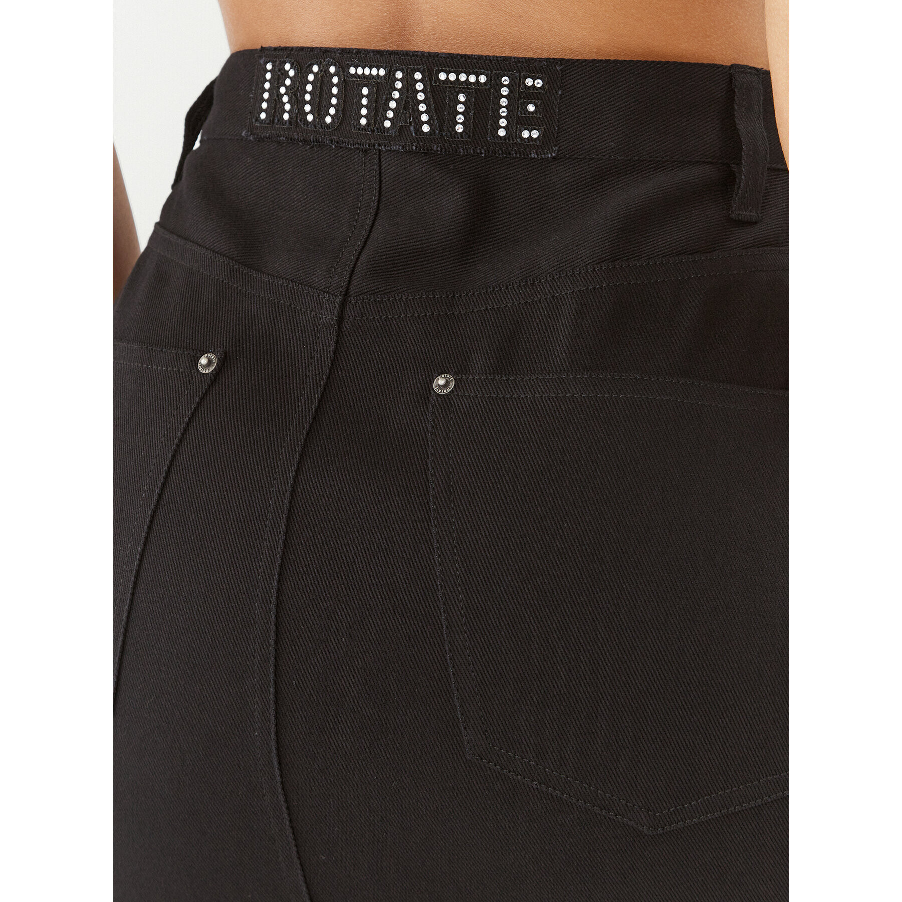 ROTATE Džínsová sukňa Twill 100534100 Čierna Regular Fit - Pepit.sk