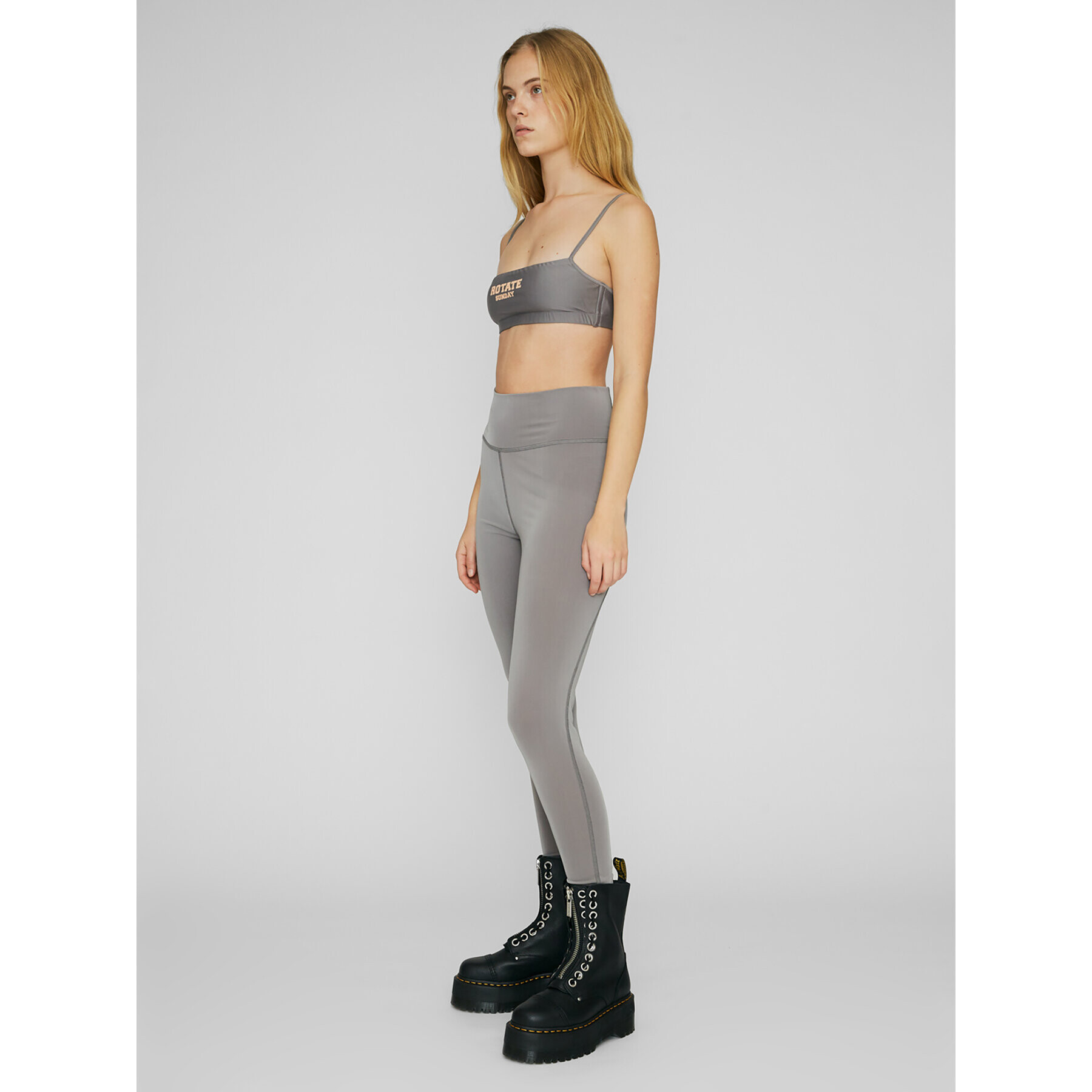 ROTATE Legíny Kamelia RT497 Sivá Slim Fit - Pepit.sk