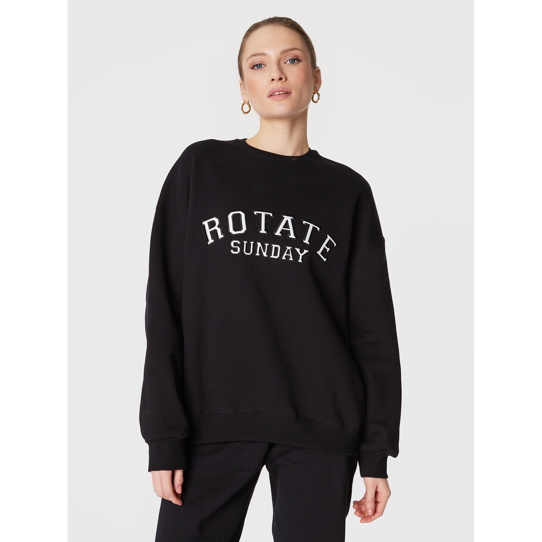 ROTATE Mikina Iris Crewneck RT2032 Čierna Oversize - Pepit.sk