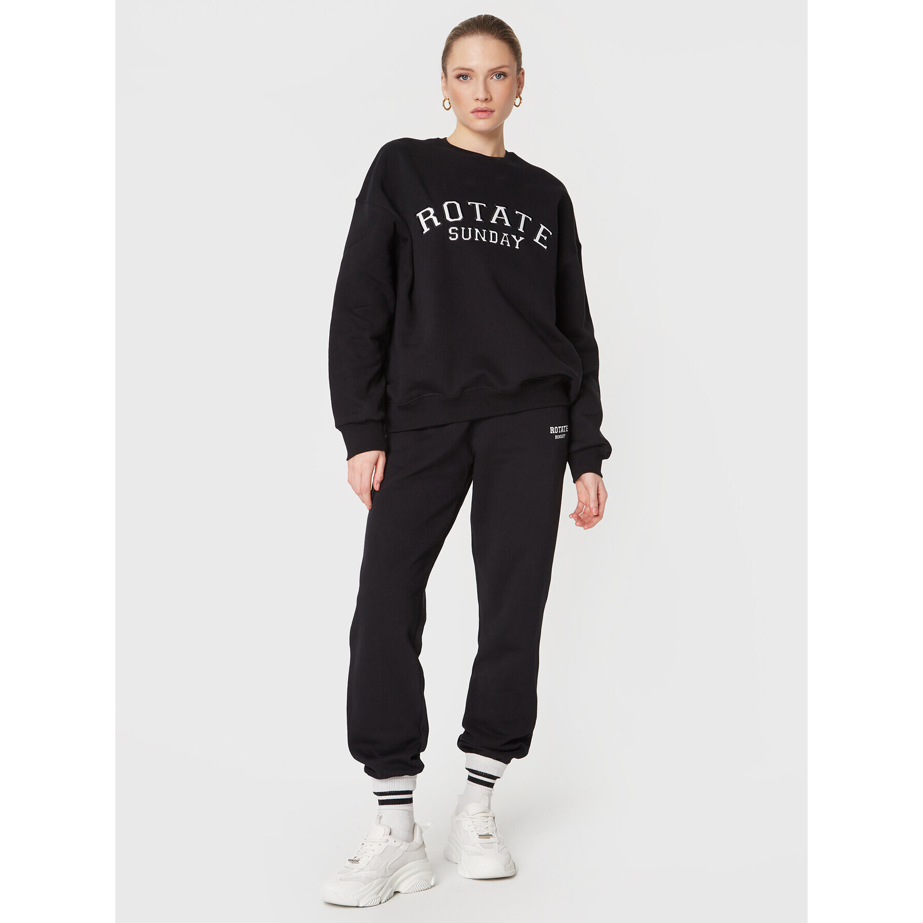 ROTATE Mikina Iris Crewneck RT2032 Čierna Oversize - Pepit.sk