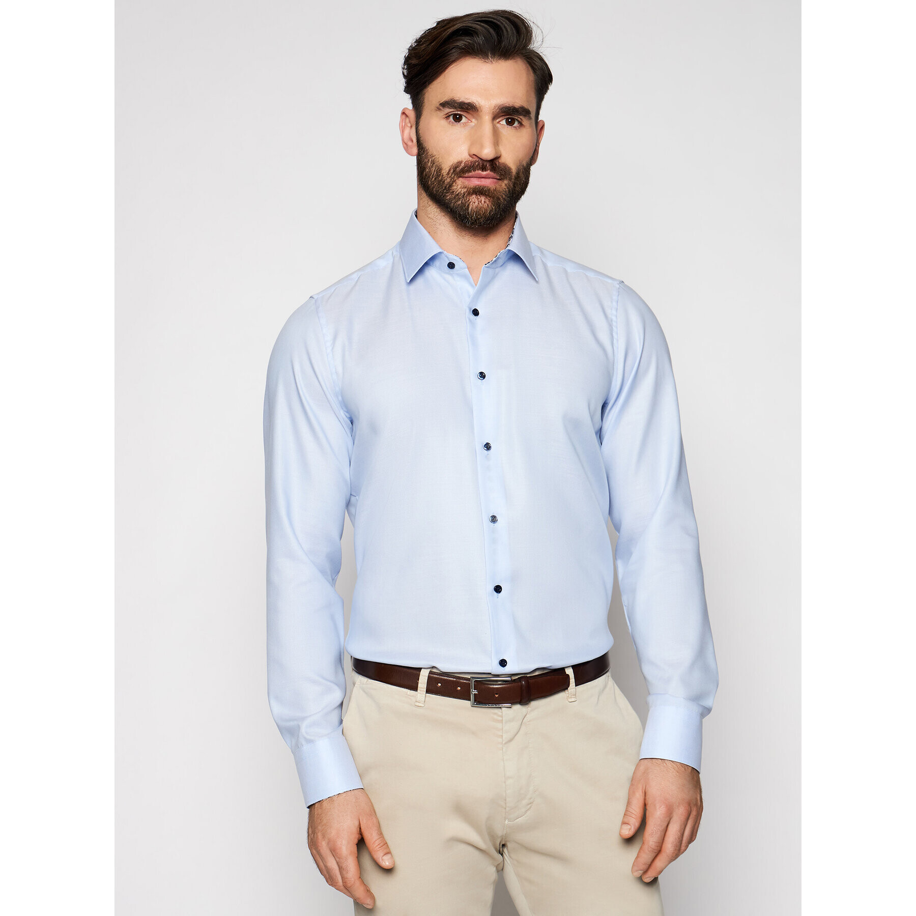 Roy Robson Košeľa 1237-80 Modrá Slim Fit - Pepit.sk