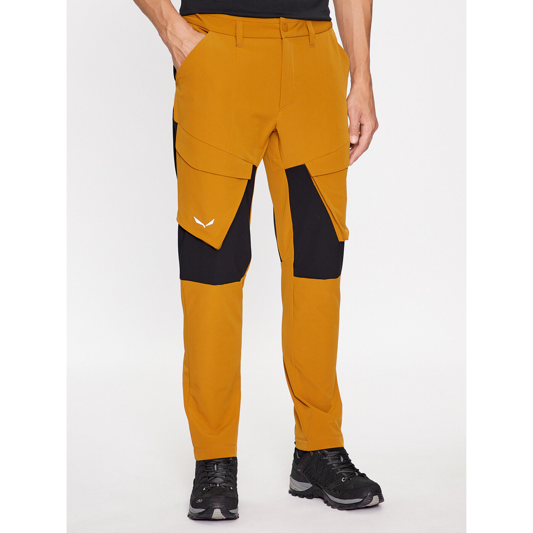 Salewa Bavlnené nohavice Puez Dst 00-0000028482 Hnedá Regular Fit - Pepit.sk