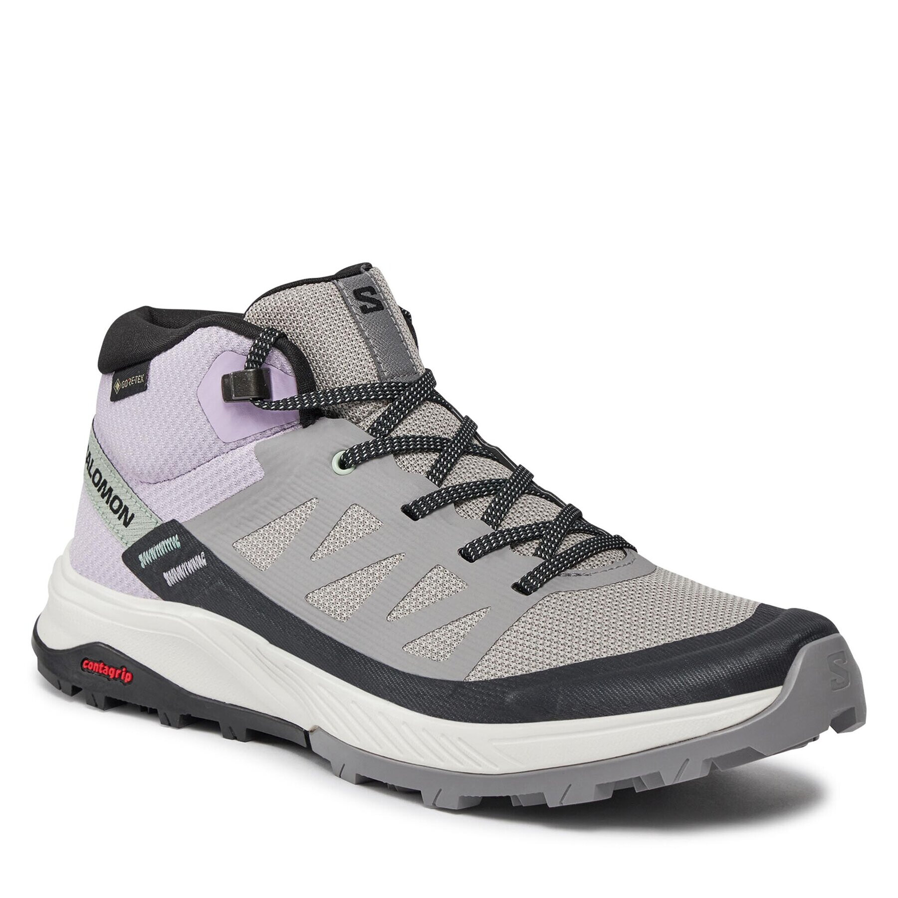 Salomon Trekingová obuv Outrise Mid GORE-TEX L47160600 Čierna - Pepit.sk