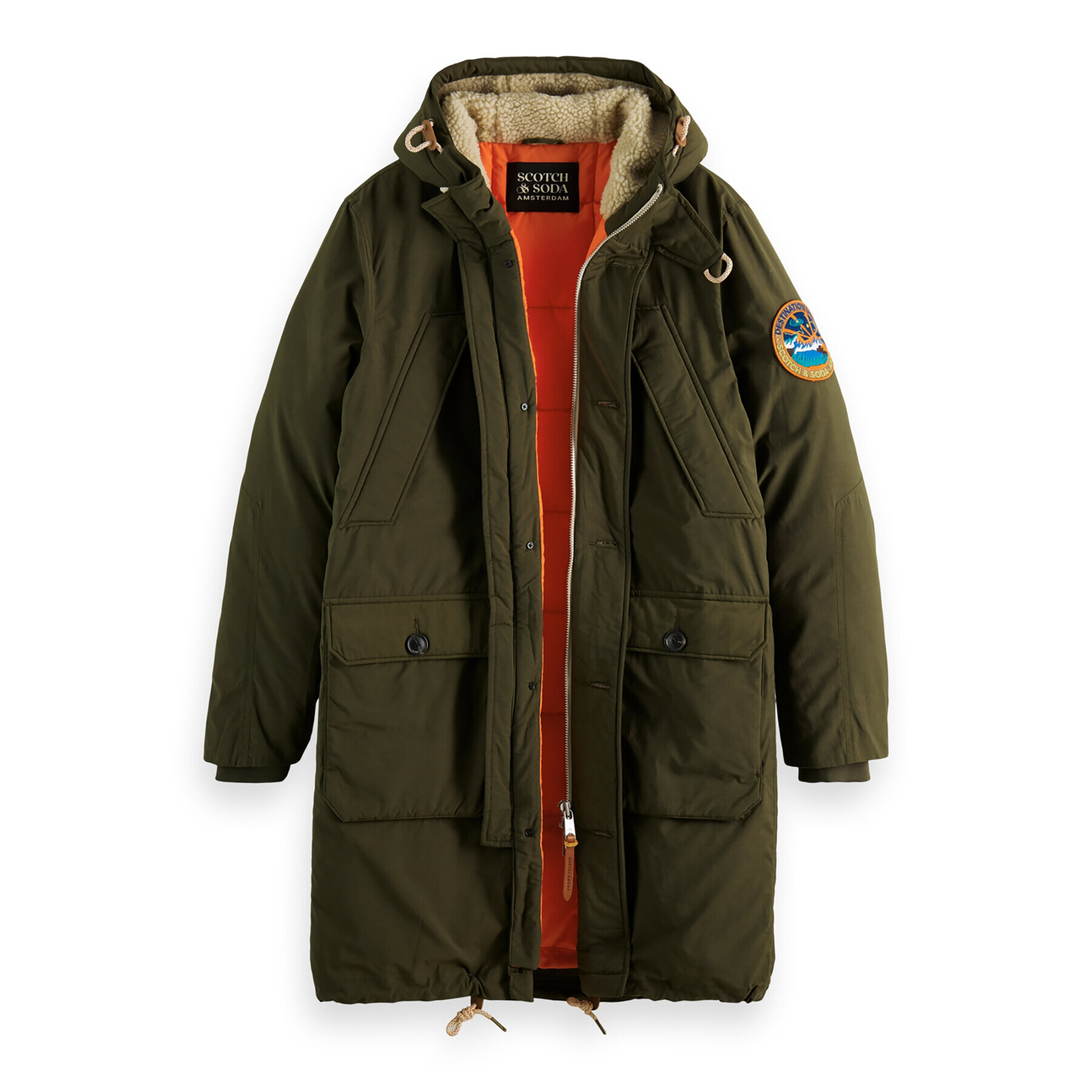 Scotch & Soda Parka 169114 Kaki Regular Fit - Pepit.sk