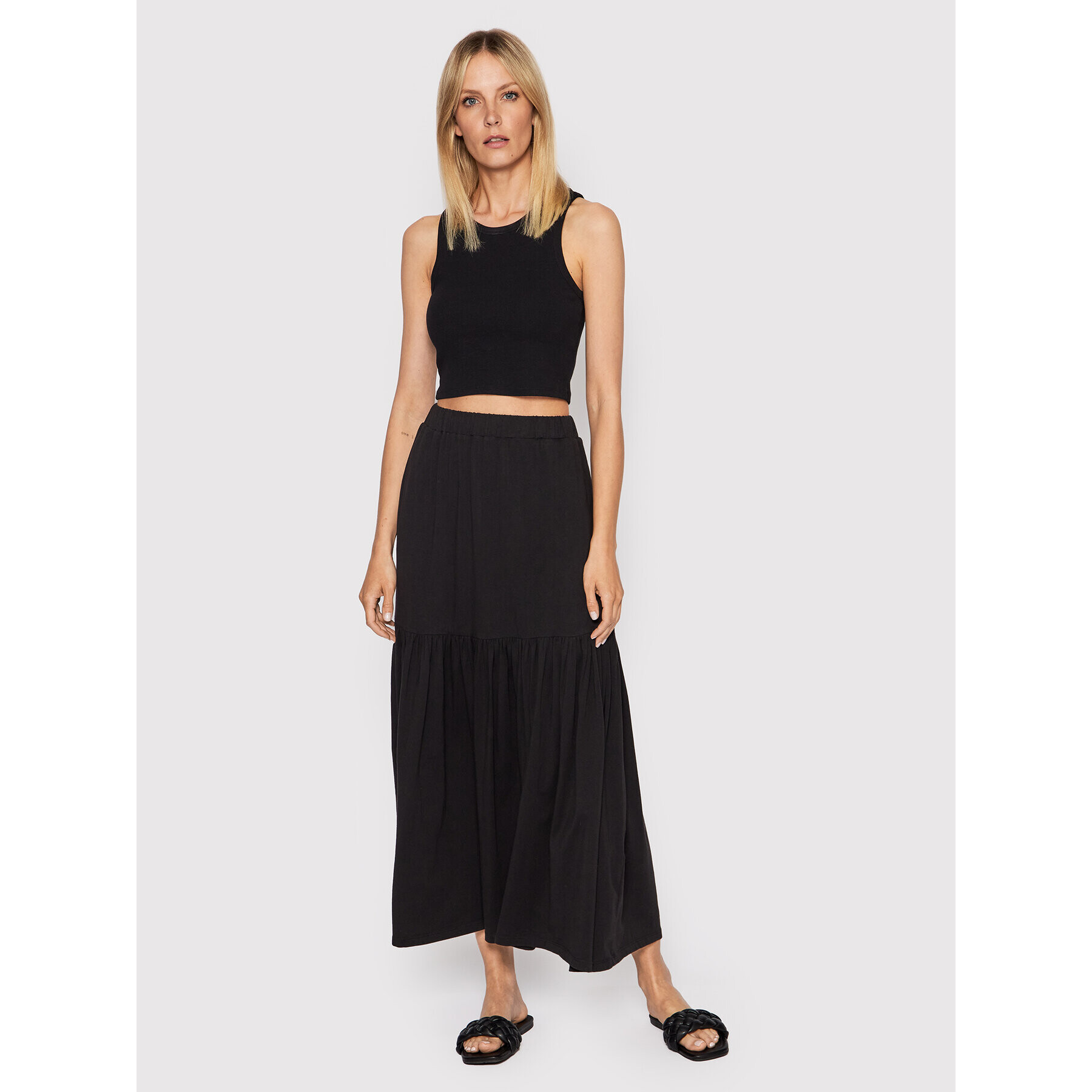 Seafolly Maxi sukňa 54666-SK Čierna Relaxed Fit - Pepit.sk