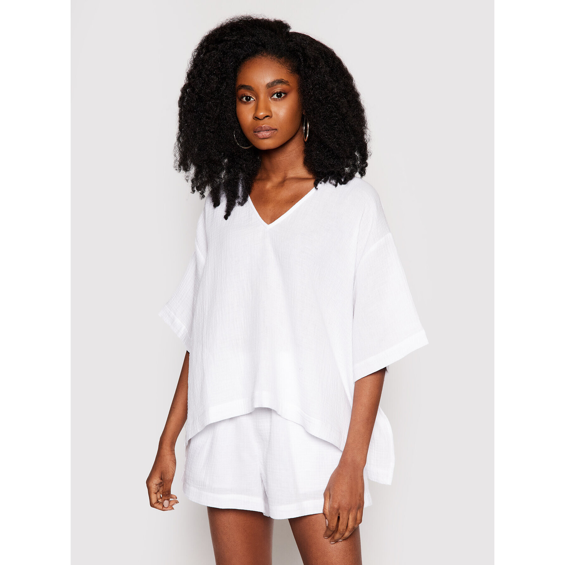 Seafolly Tričko Double Cloth 54257-TO Biela Oversize - Pepit.sk