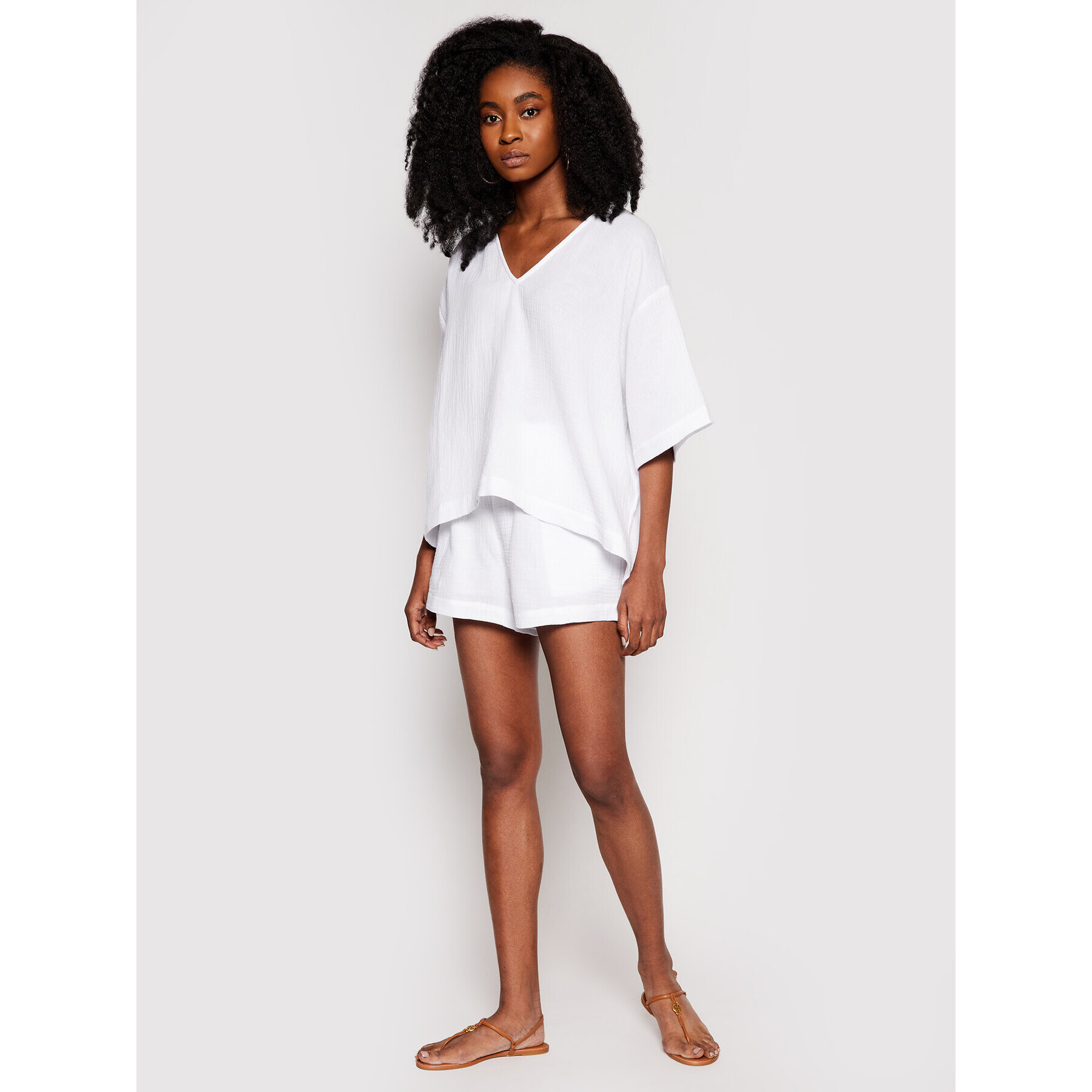 Seafolly Tričko Double Cloth 54257-TO Biela Oversize - Pepit.sk