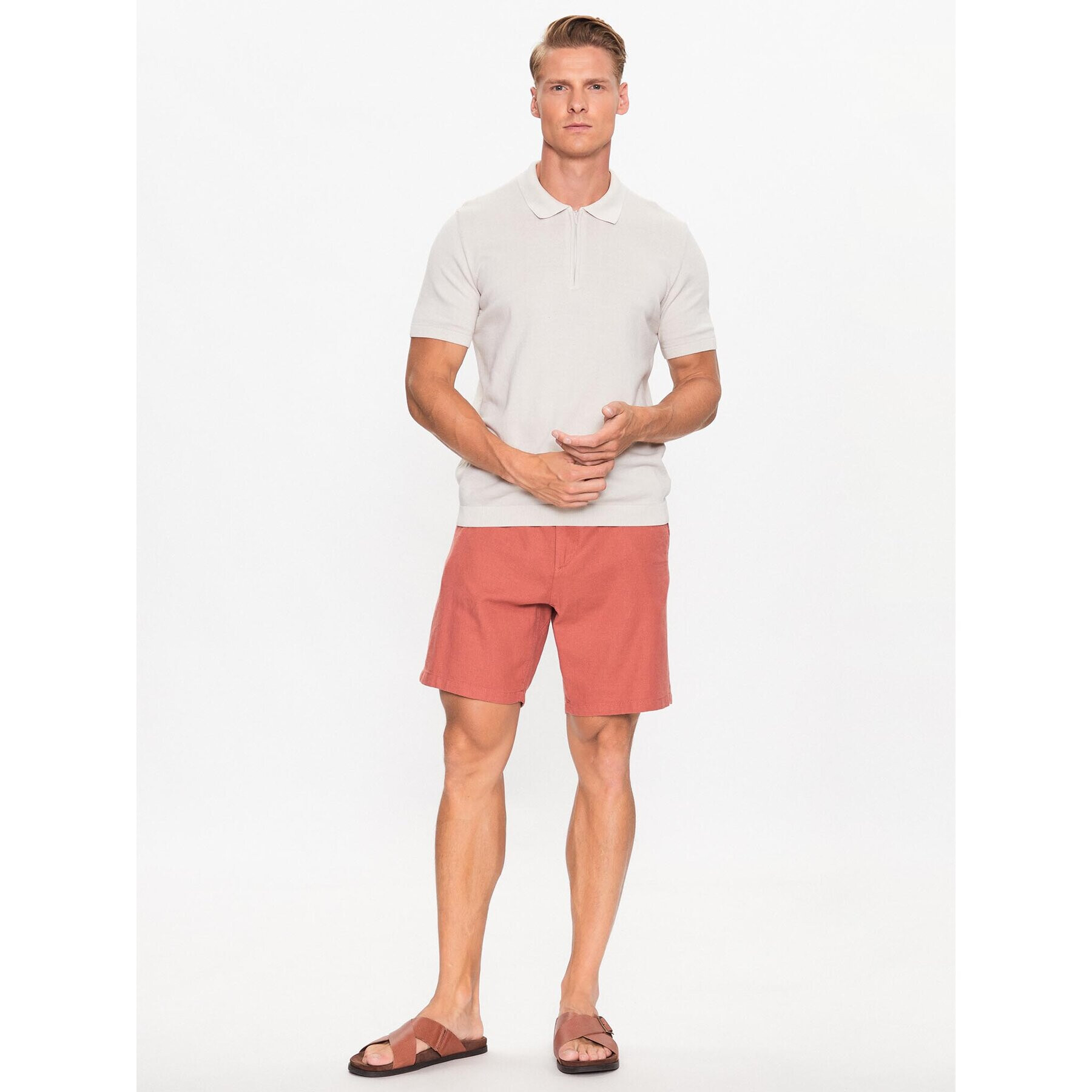 Selected Homme Bavlnené šortky 16087638 Červená Regular Fit - Pepit.sk