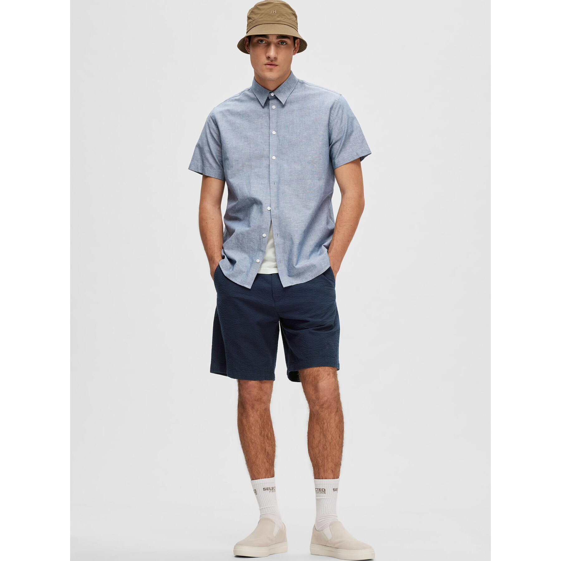 Selected Homme Bavlnené šortky 16088250 Tmavomodrá Regular Fit - Pepit.sk